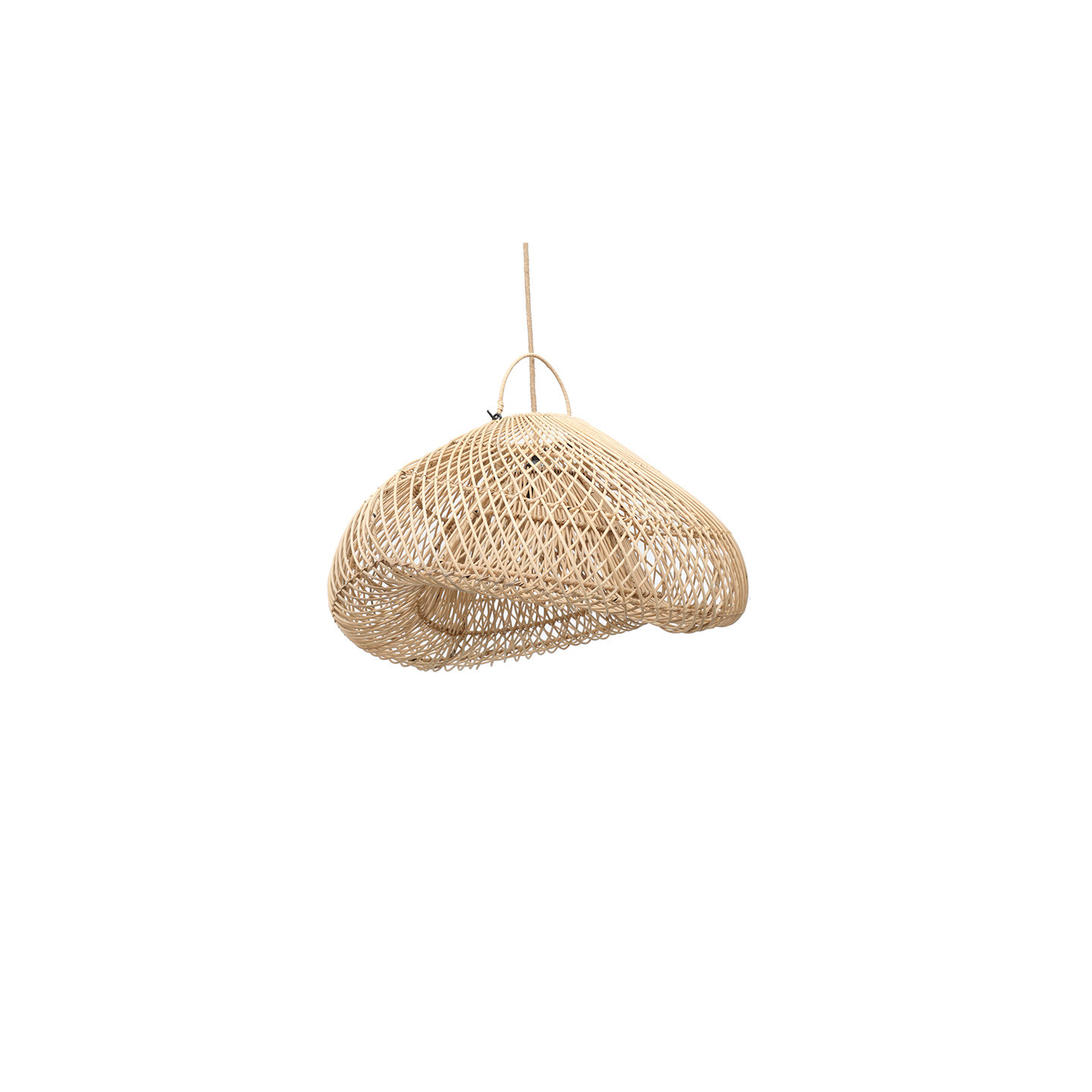 Suspension luminaire en osier NUAGE NATUREL M