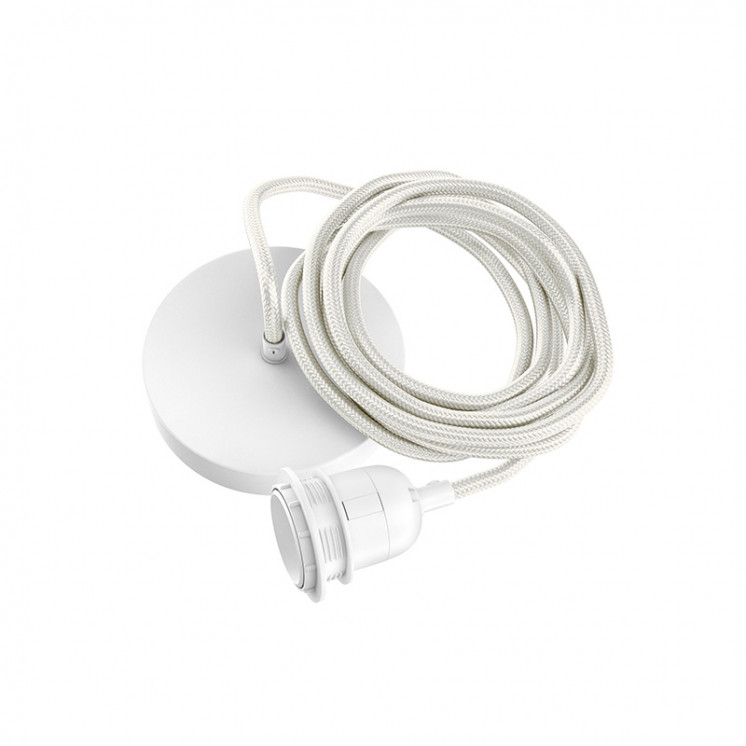 Kit rosace métallique cylindrique E27 pour abat-jour, 4 coloris