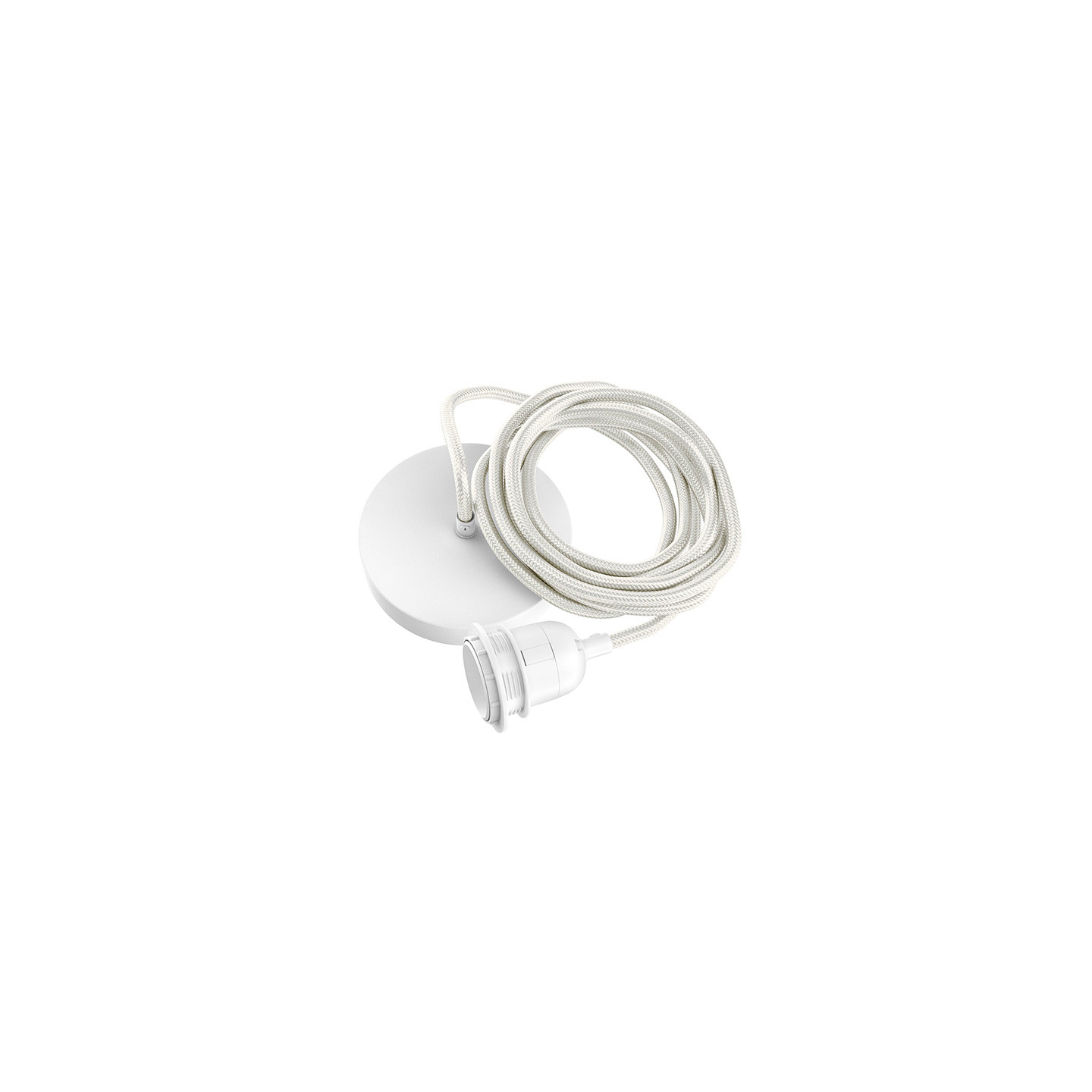 Kit rosace métallique cylindrique E27 pour abat-jour, 4 coloris