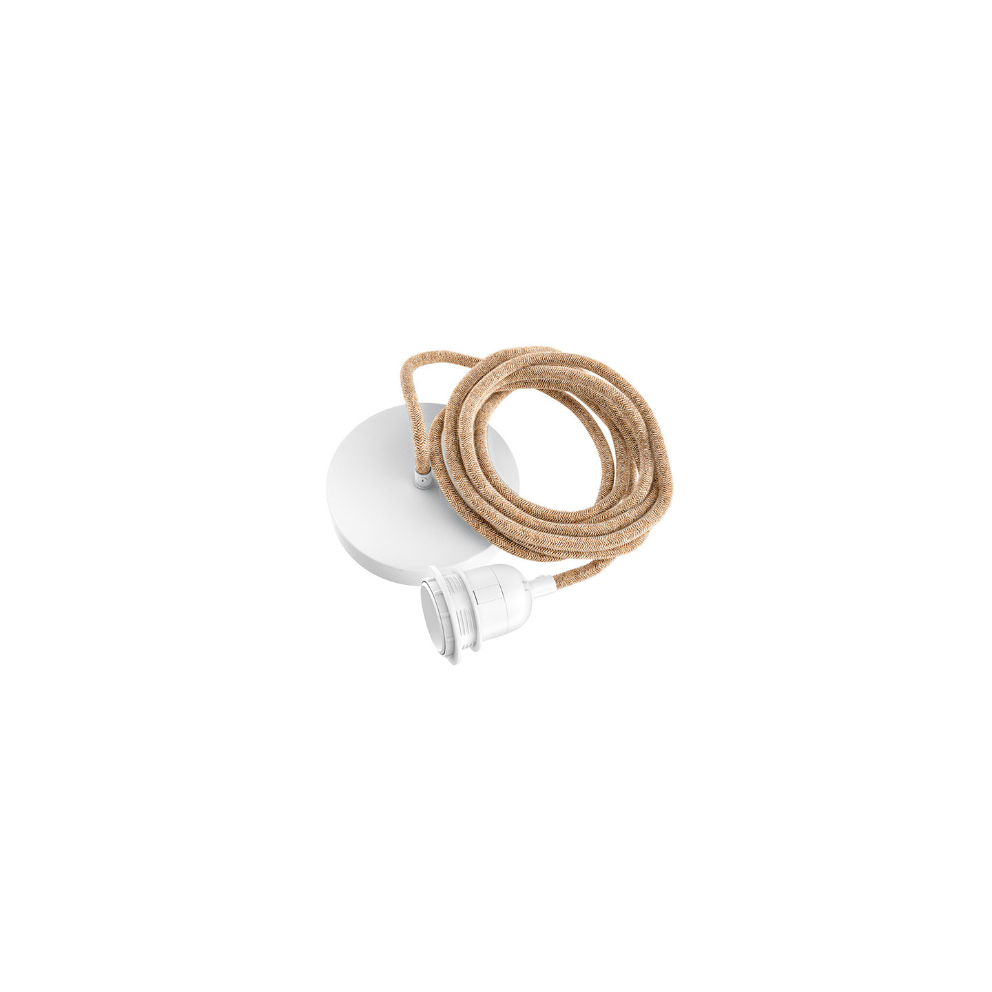 Kit rosace métallique cylindrique E27 pour abat-jour, 4 coloris