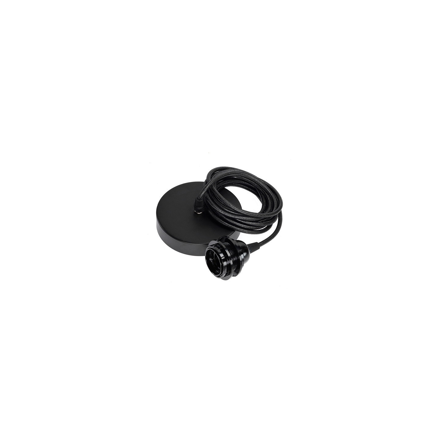 Kit rosace métallique cylindrique E27 pour abat-jour, 4 coloris