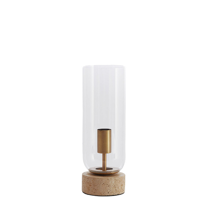 Lampe travertin RYLANO, 2 tailles