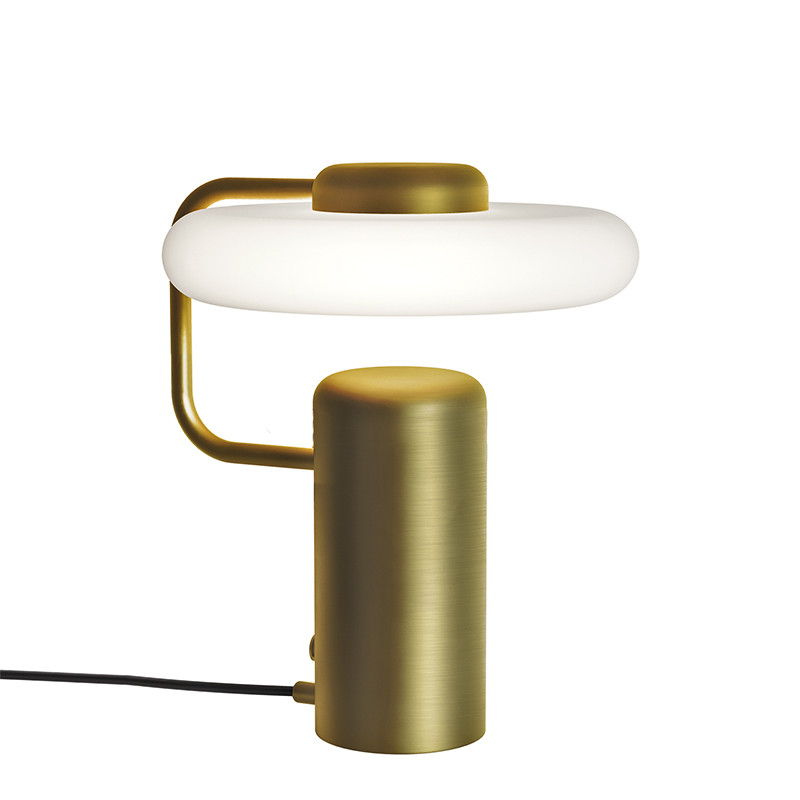 Lampe de table design italien TRATTO TABLE, noir ou laiton Kdln