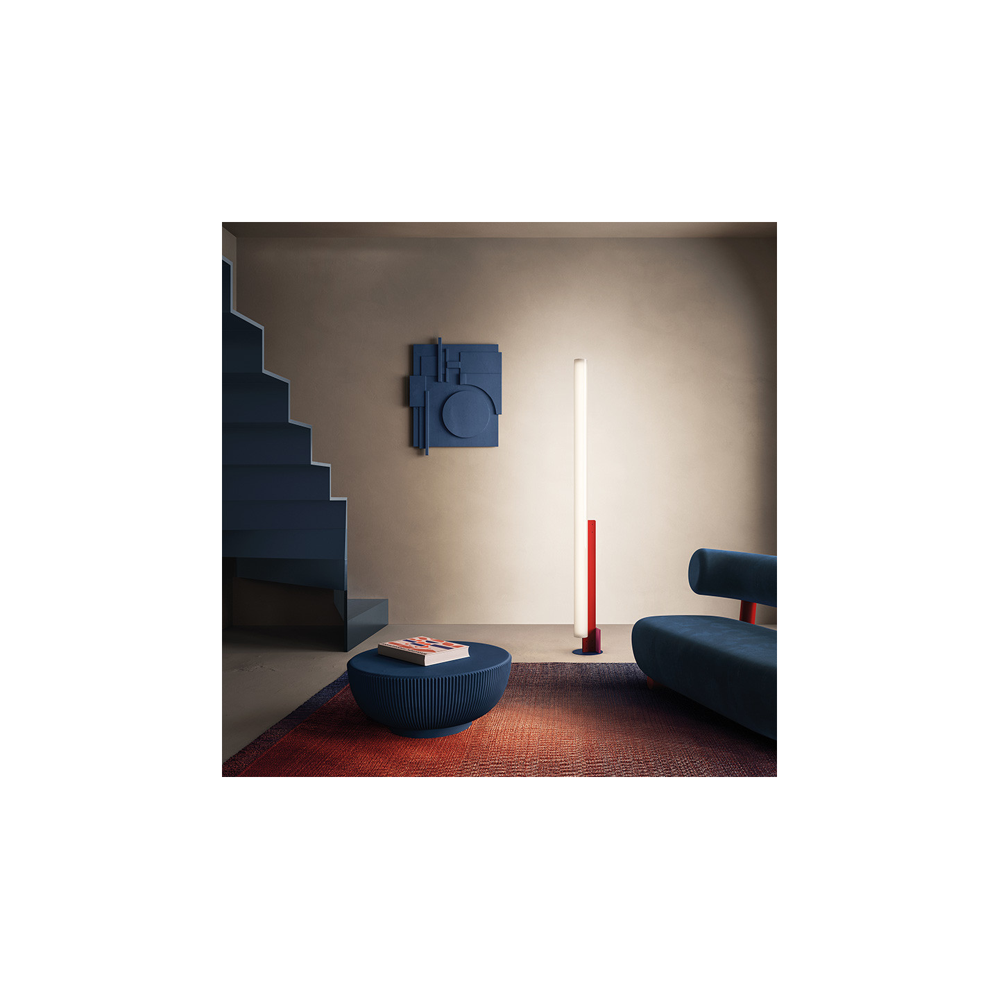 Lampadaire tube design MODEL-T, 3 coloris Kdln