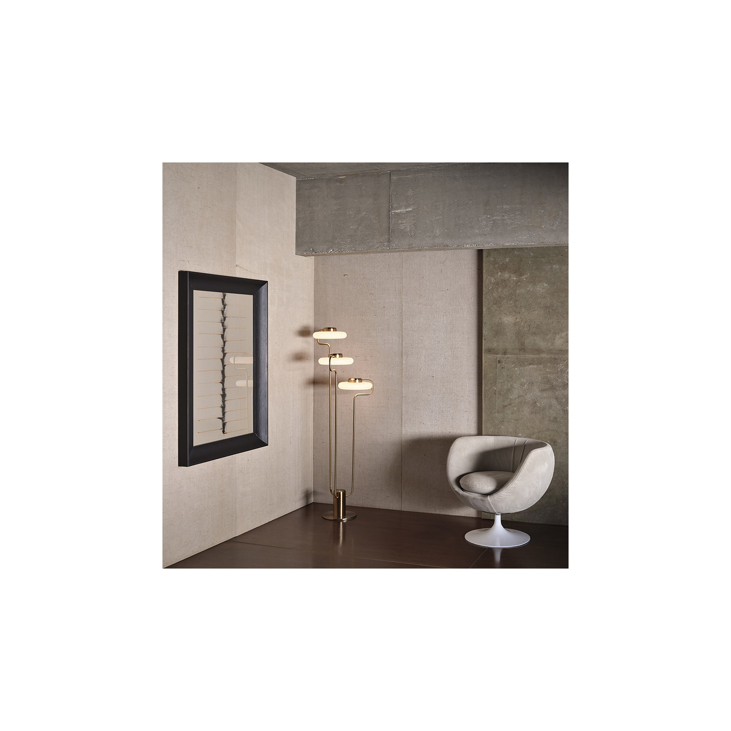 Lampadaire sur pied moderne TRATTO FLOOR, 2 coloris Kdln
