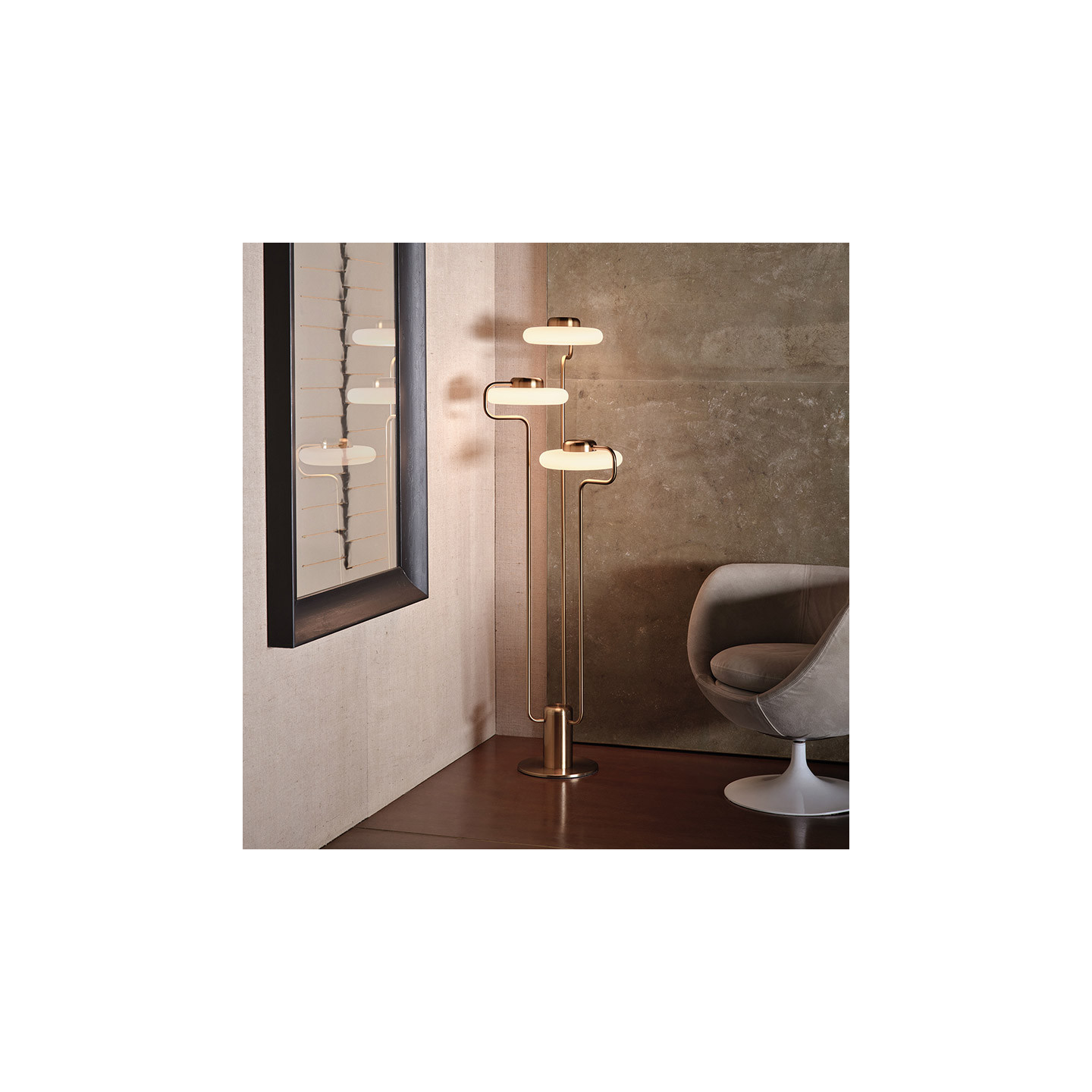 Lampadaire sur pied moderne TRATTO FLOOR, 2 coloris Kdln