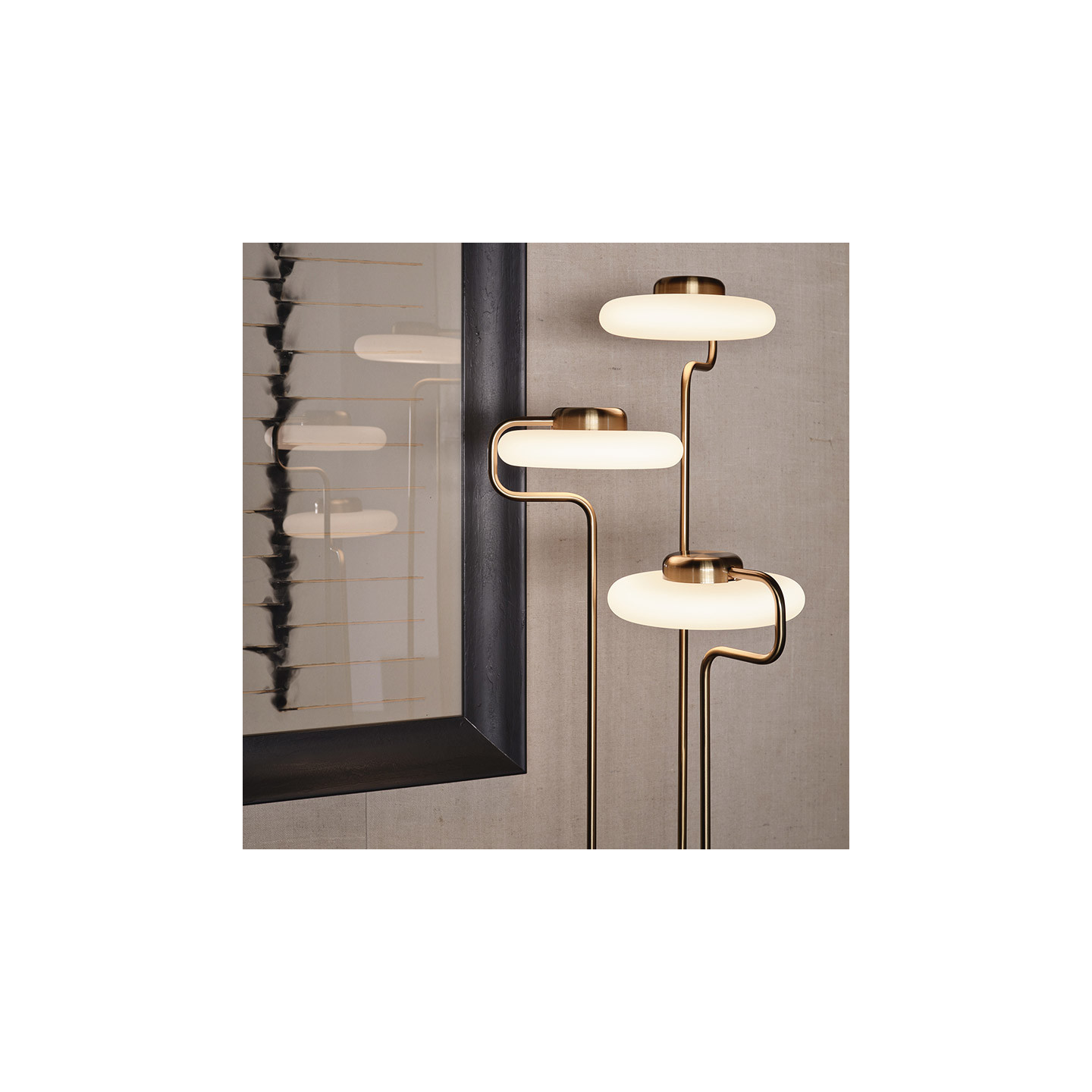 Lampadaire sur pied moderne TRATTO FLOOR, 2 coloris Kdln