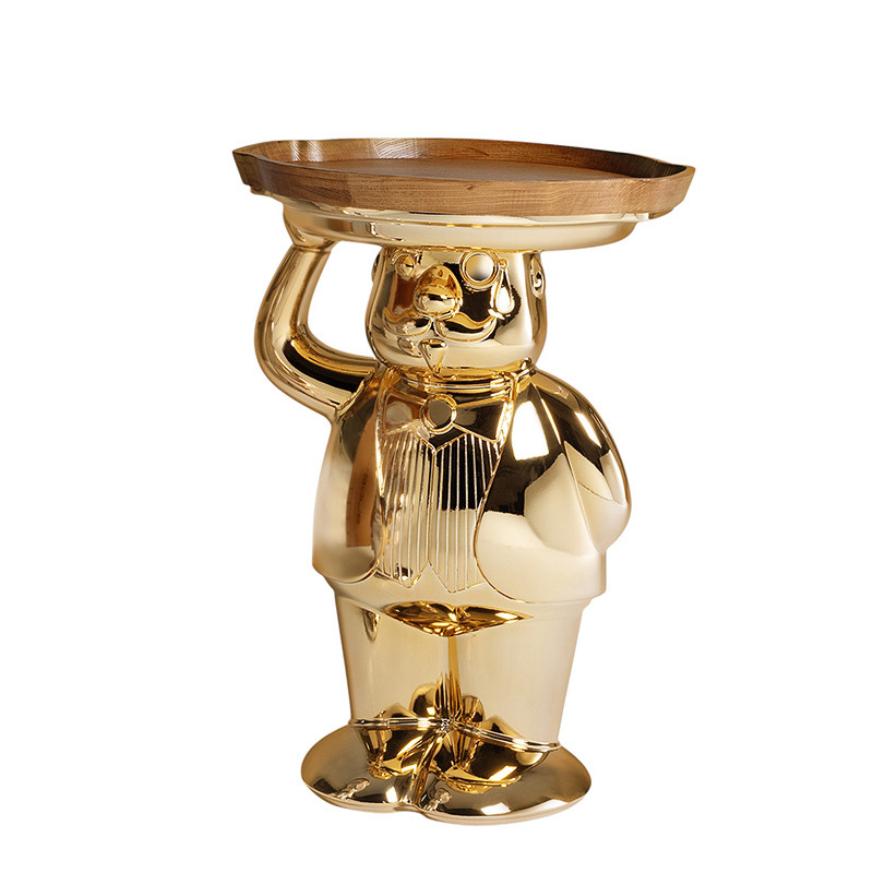 Table d'appoint originale AMBROGIO, chrome ou doré Slide
