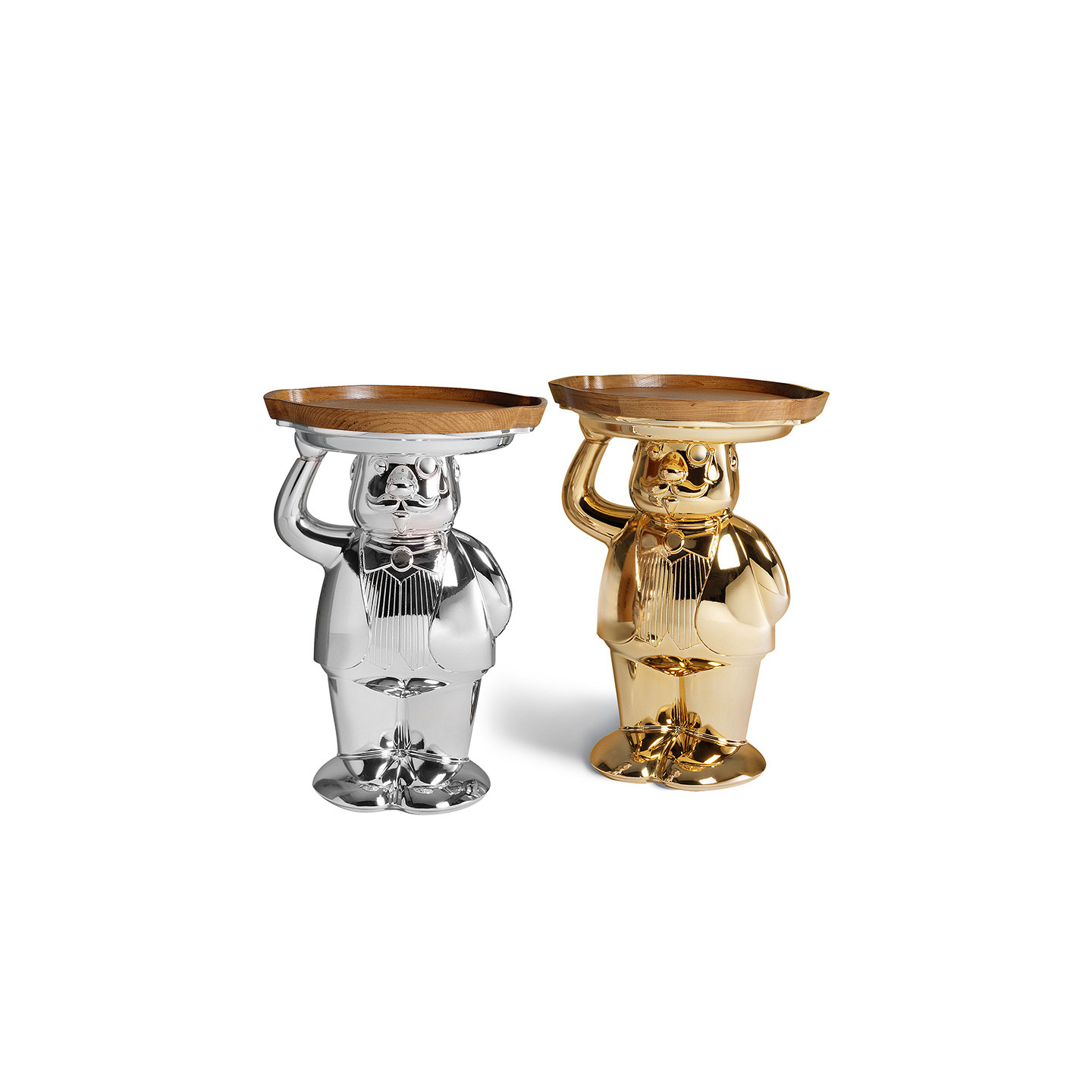 Table d'appoint originale AMBROGIO, chrome ou doré Slide
