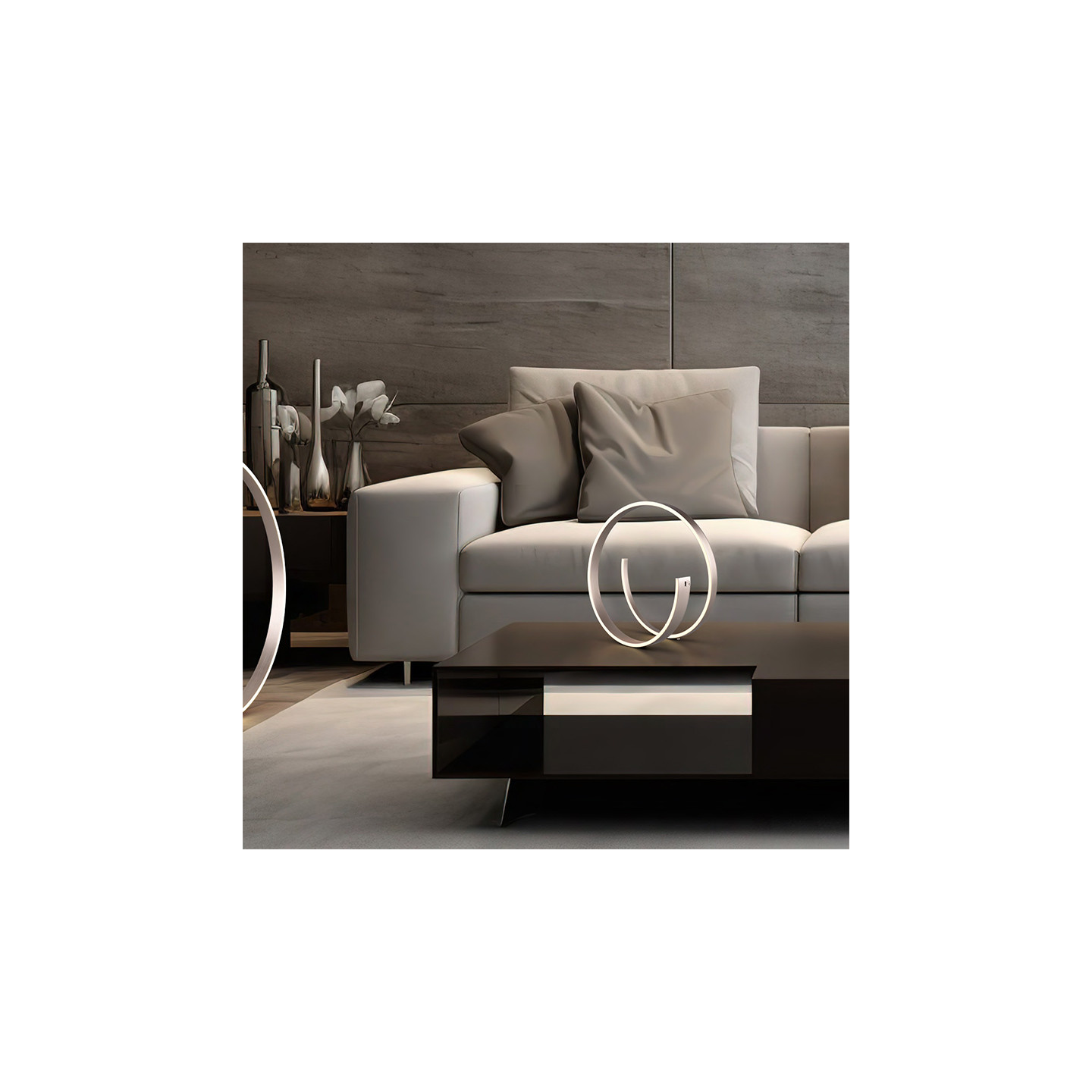 Lampe led circulaire CINARDI à lumière connectée, 4 coloris Cinque
