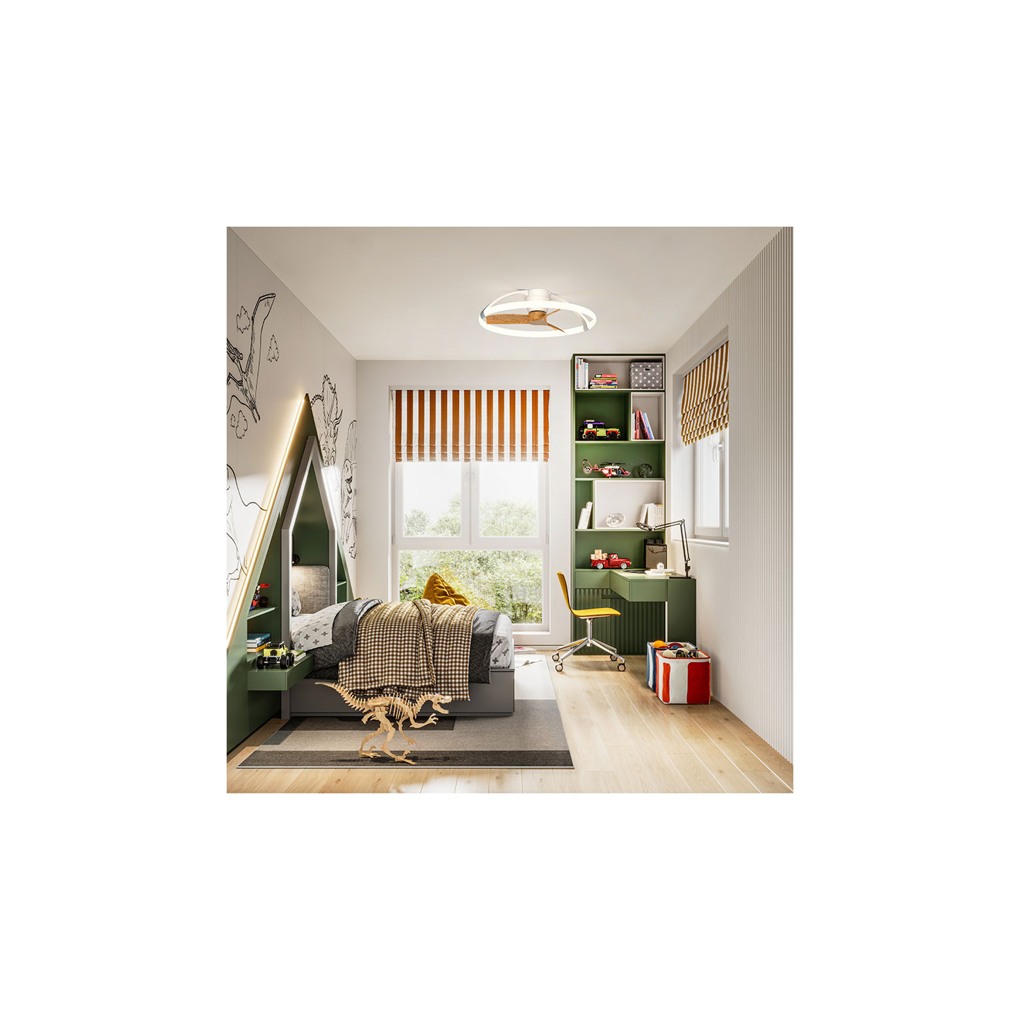 Ventilateur plafond silencieux avec télécommande NEPAL MINI, 3 coloris Mantra Iluminacion