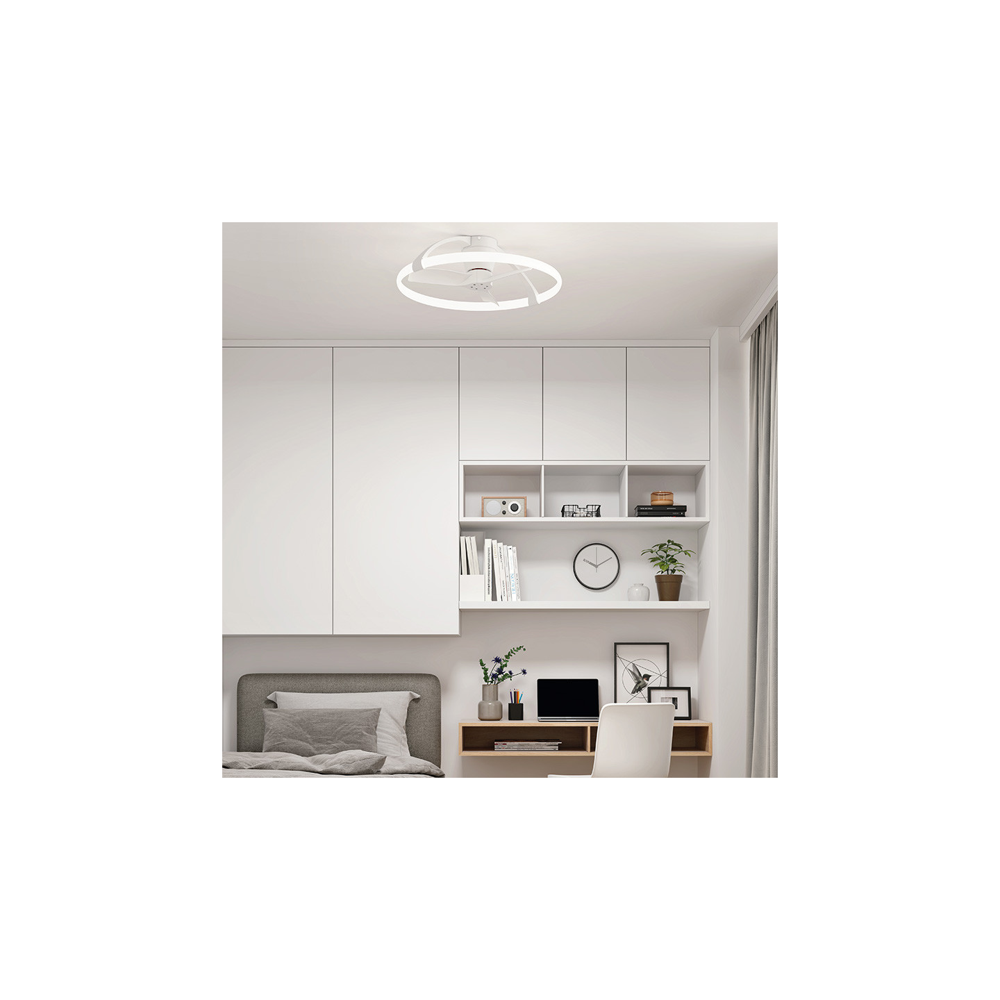 Ventilateur plafond silencieux avec télécommande NEPAL MINI, 3 coloris Mantra Iluminacion
