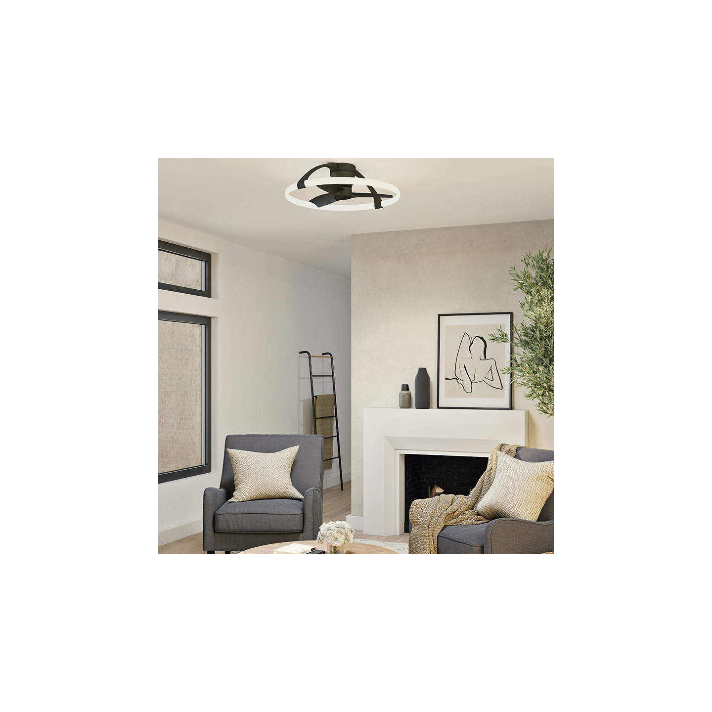 Ventilateur plafond silencieux avec télécommande NEPAL MINI, 3 coloris Mantra Iluminacion
