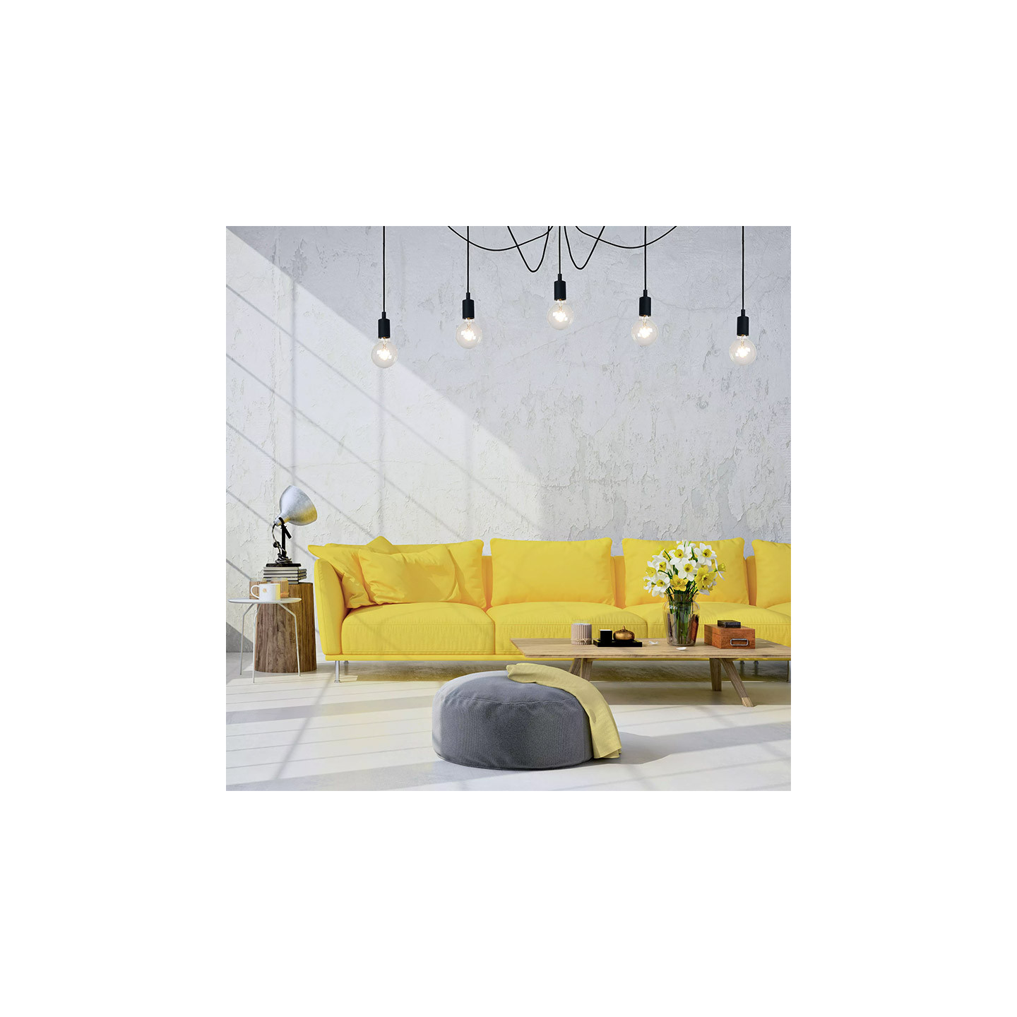 Suspension luminaire araignée FIX, 5 ou 10 lampes