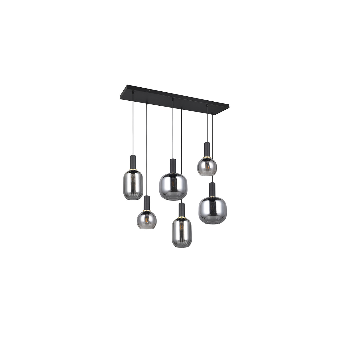 Suspension multiple verre DIVA 6 ou 8 lampes