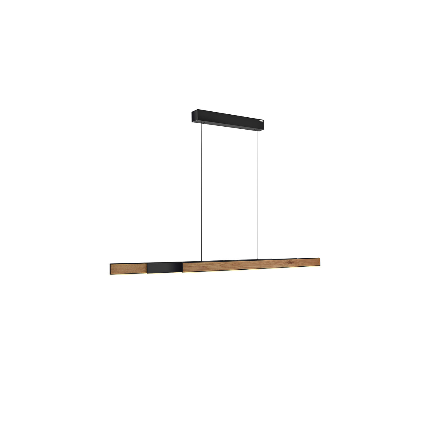 Suspension led PURE MOTO-RISE chêne et noir Paul Neuhaus