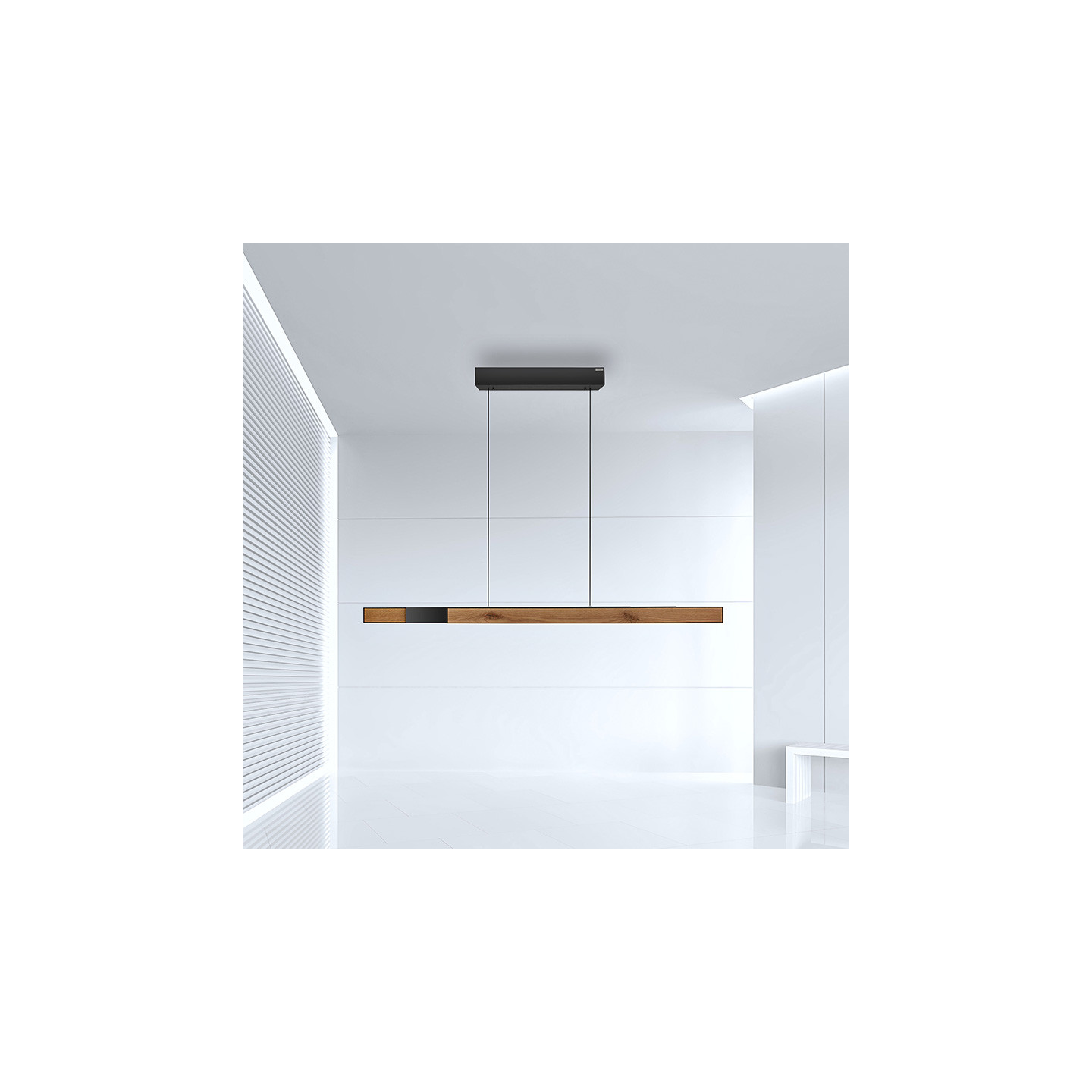 Suspension led PURE MOTO-RISE chêne et noir Paul Neuhaus