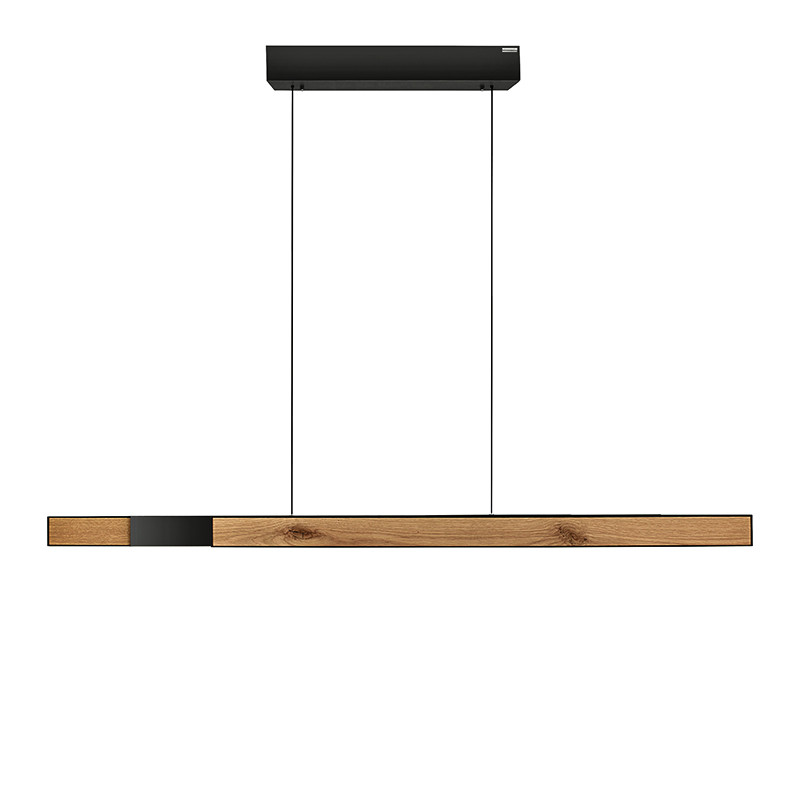 Suspension led PURE MOTO-RISE chêne et noir Paul Neuhaus
