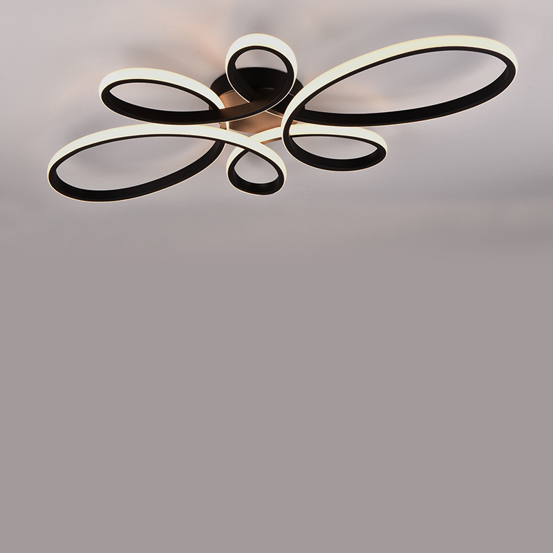 Plafonnier luminaires led FLY, noir ou blanc