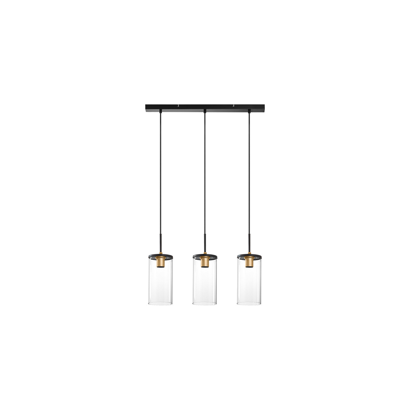 Suspension 3 lampes verre TRIEL