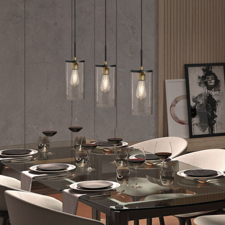 Suspension 3 lampes verre TRIEL