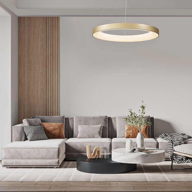 Luminaire circulaire suspendu NISEKO 2 OR, 4 tailles Mantra Iluminacion