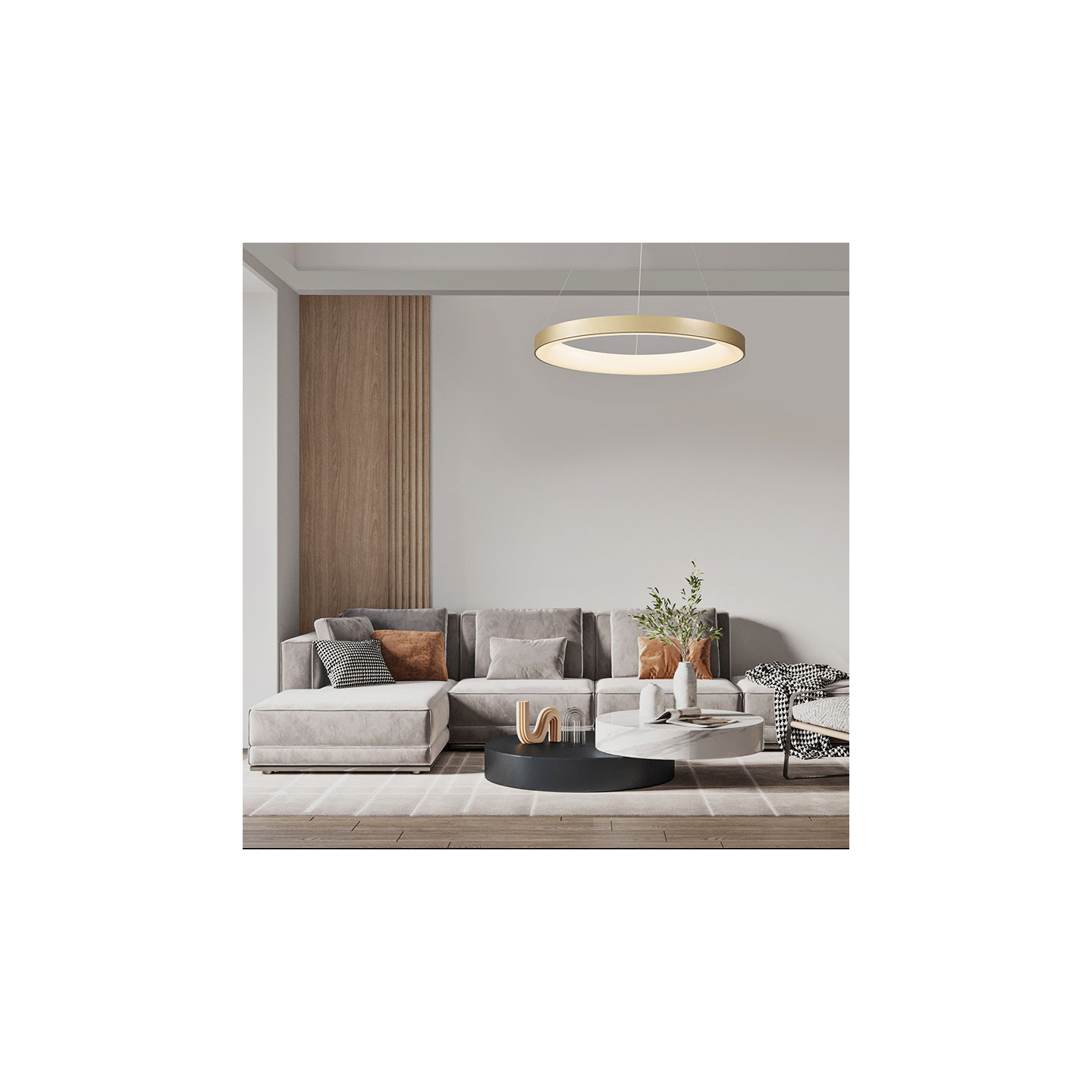 Luminaire circulaire suspendu NISEKO 2 OR, 4 tailles Mantra Iluminacion