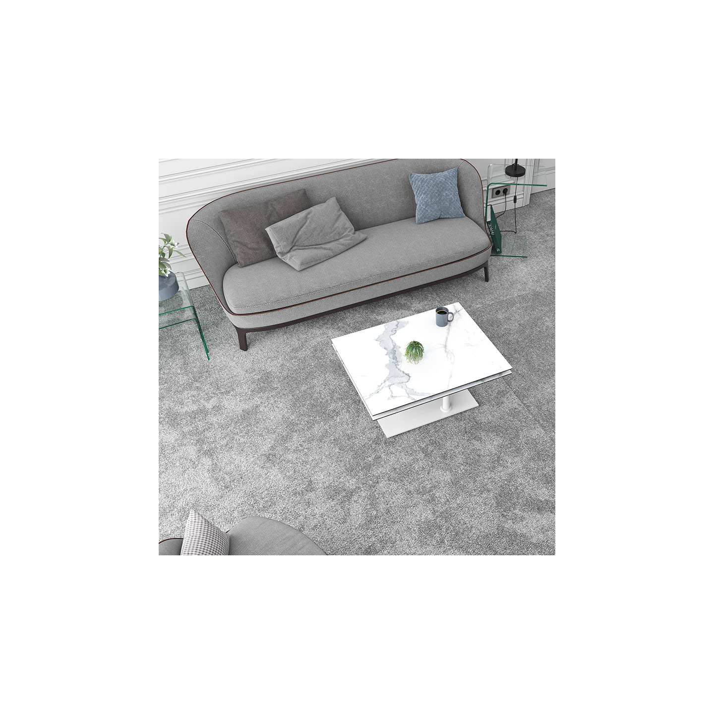 Table basse pivotante OPERA BLANCHE Akante
