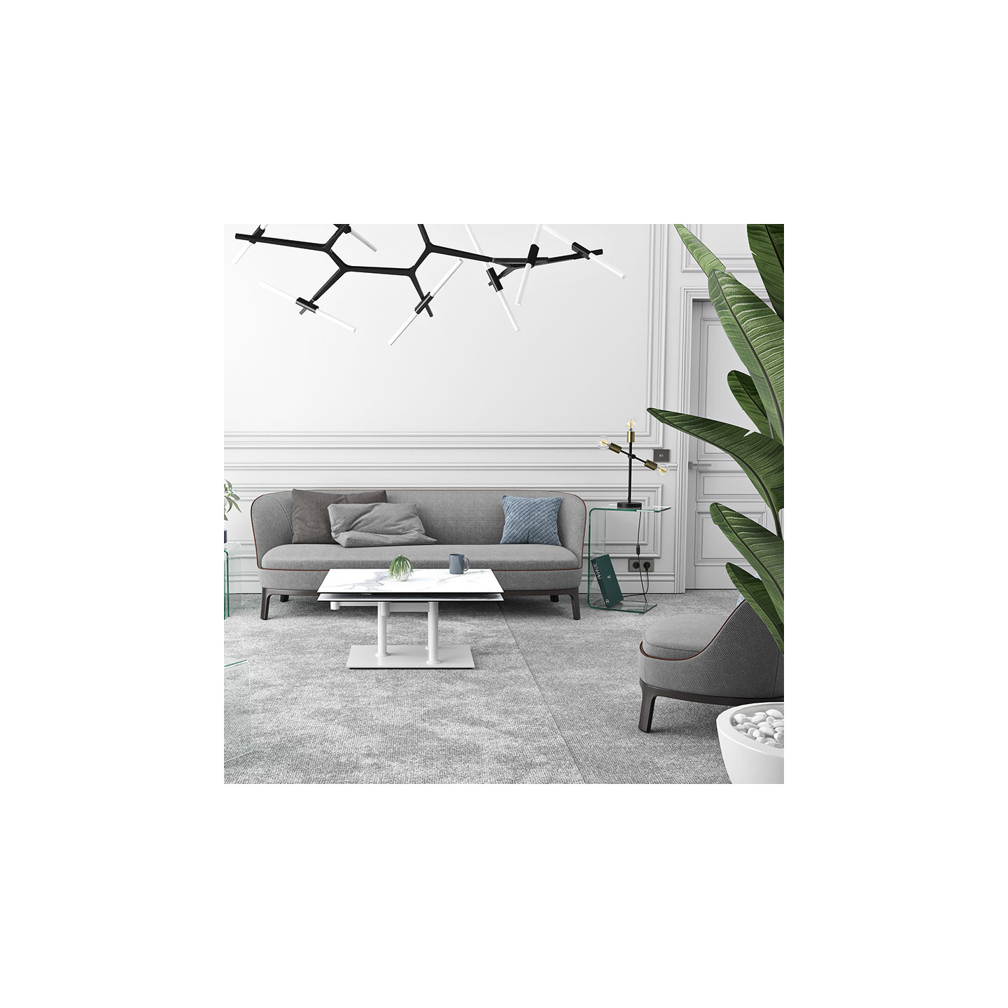 Table basse pivotante OPERA BLANCHE Akante