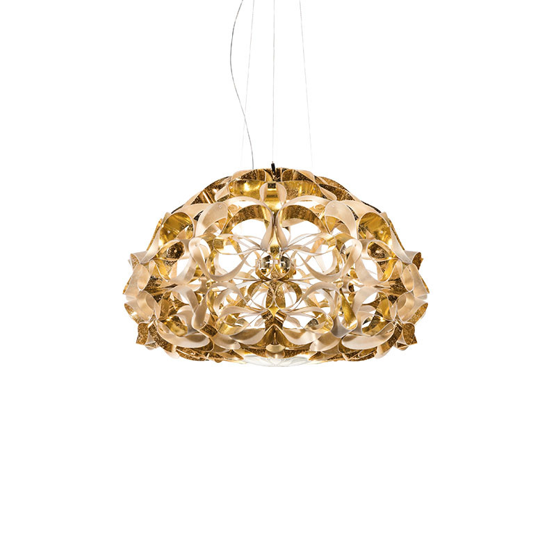 Suspension dorée design QUANTICA, Ø75 ou 120 cm Slamp