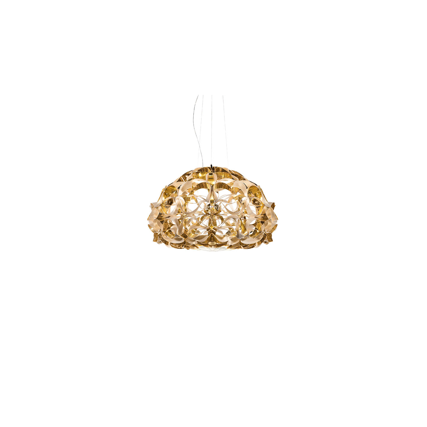 Suspension dorée design QUANTICA, Ø75 ou 120 cm Slamp