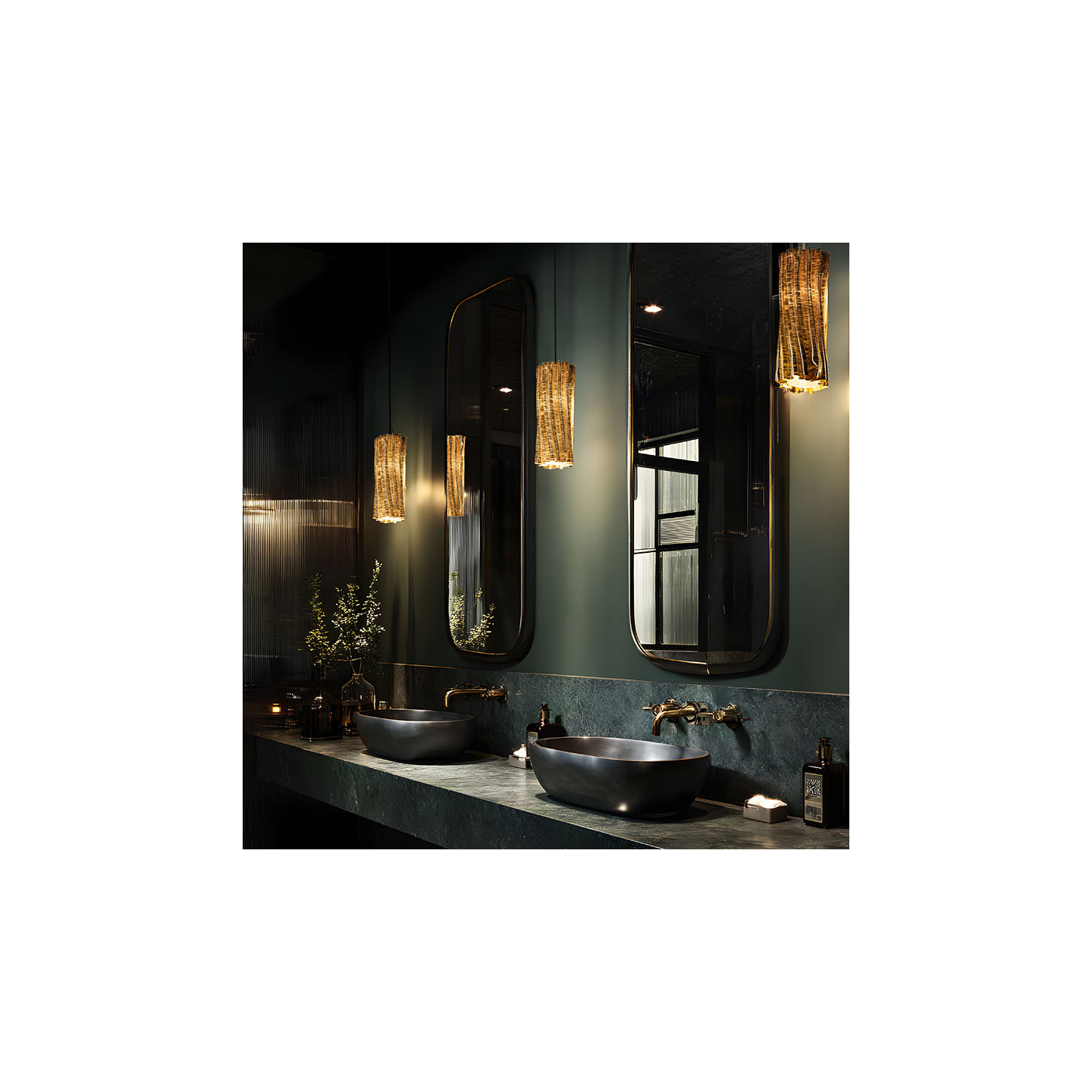 Suspension petite ACCORDEON VERTICAL, or ou argent Slamp