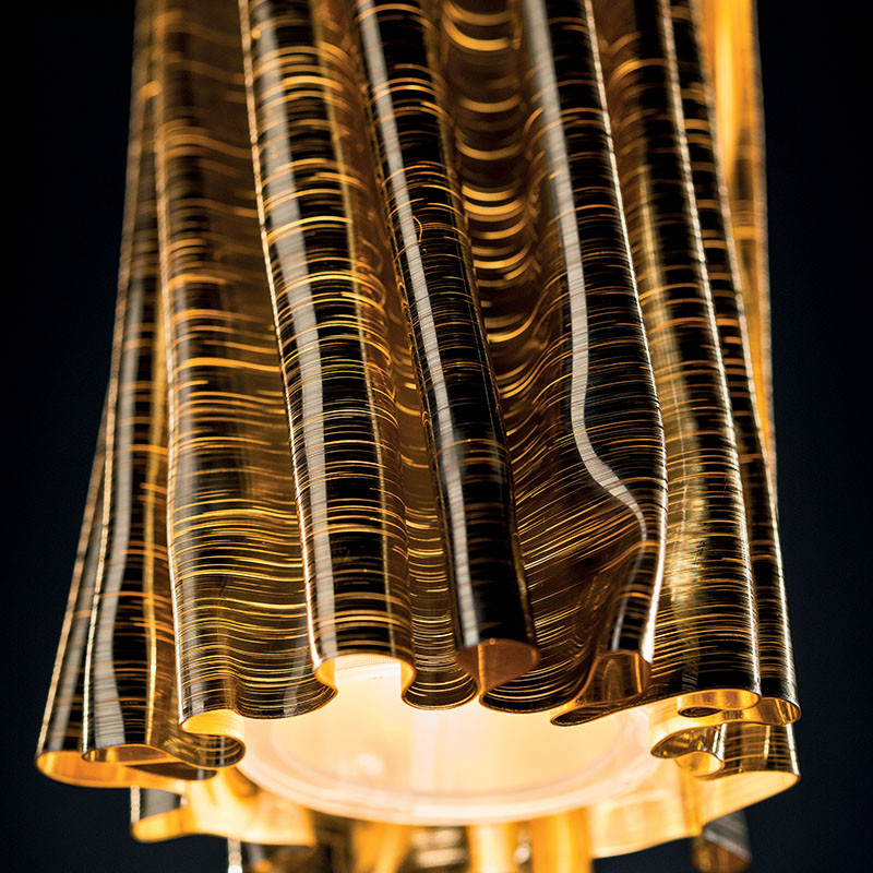 Suspension petite ACCORDEON VERTICAL, or ou argent Slamp