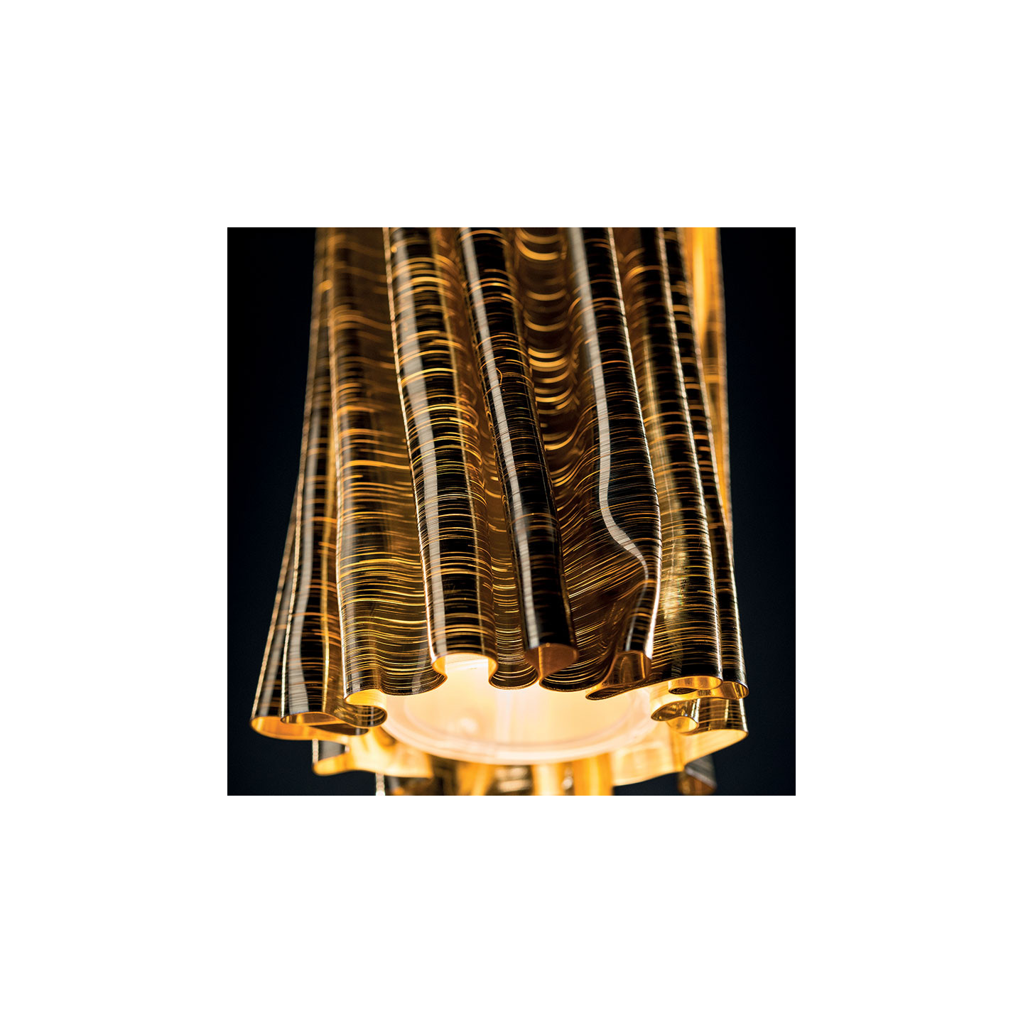 Suspension petite ACCORDEON VERTICAL, or ou argent Slamp