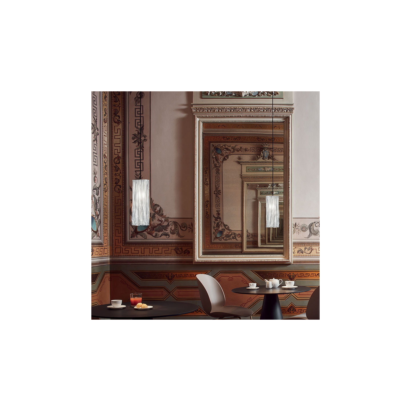 Suspension petite ACCORDEON VERTICAL, or ou argent Slamp