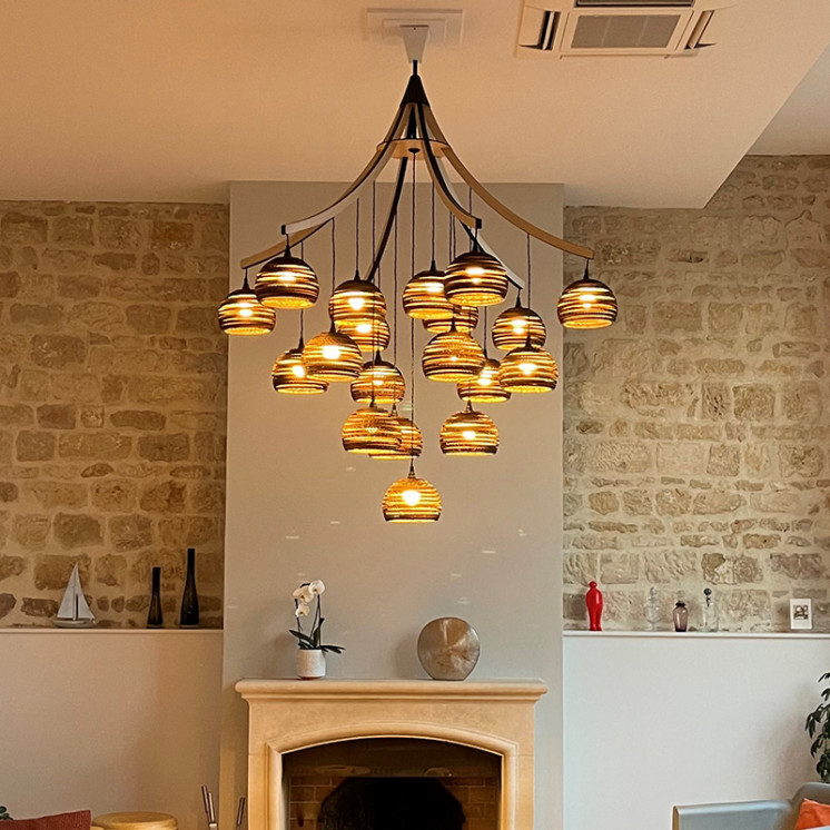 Grand lustre pour plafond haut CONSTELLATION, 2 tailles Az'art