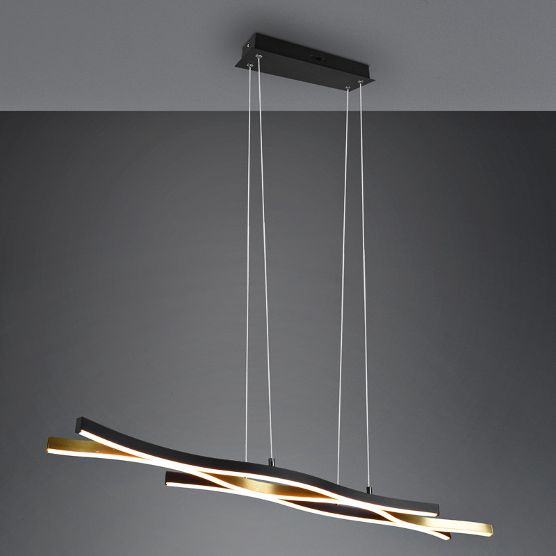 Suspension led salle à manger BLAZE, laiton mat ou aluminium brossé