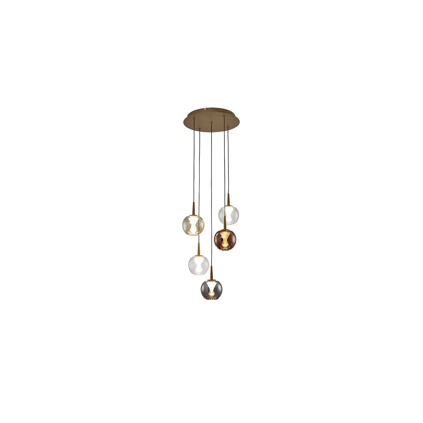 Verrerie luminaire pièces détachées ANDROMEDA, 4 finitions et 2 modèles Mantra Iluminacion