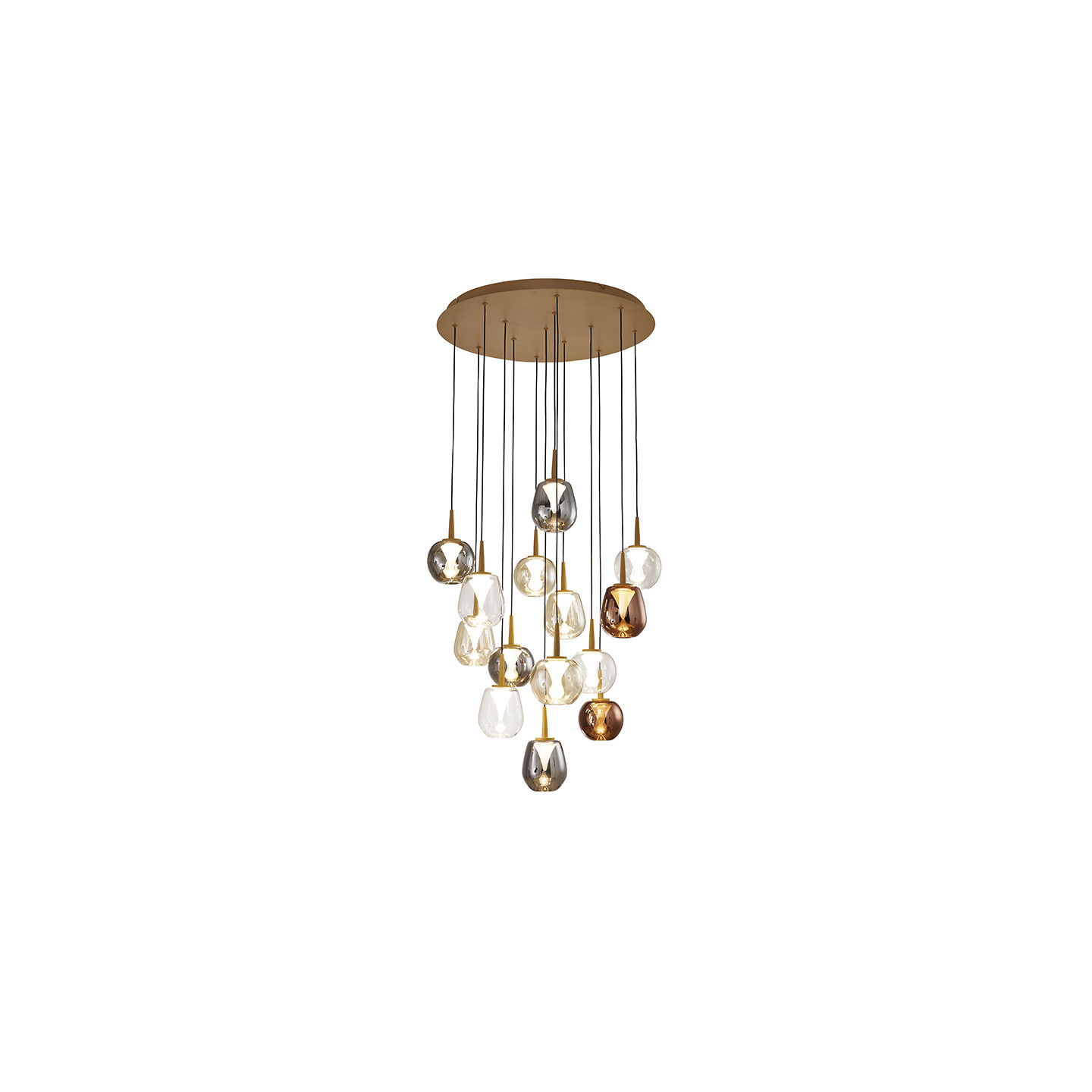 Verrerie luminaire pièces détachées ANDROMEDA, 4 finitions et 2 modèles Mantra Iluminacion