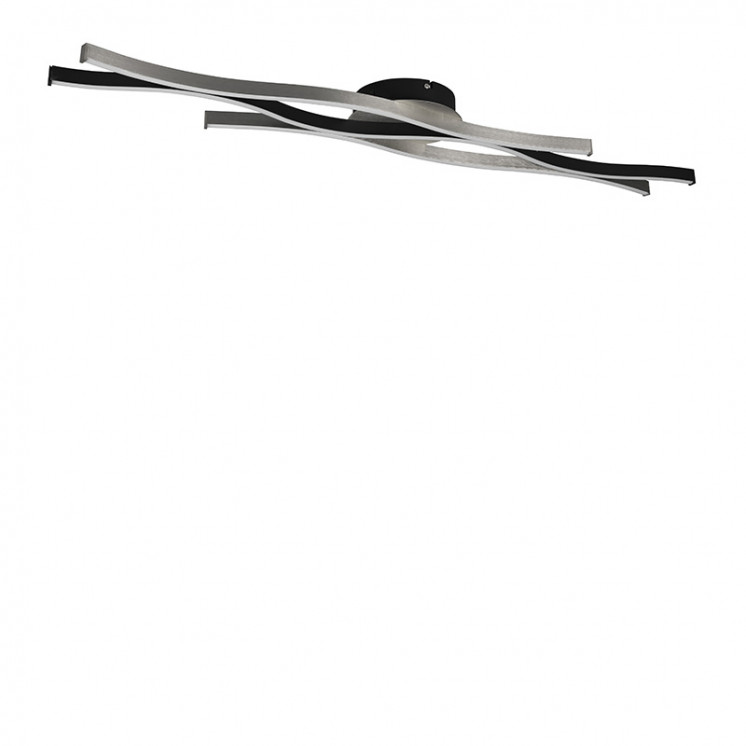 Plafonnier led salon design BLAZE, aluminium brossé ou laiton mat