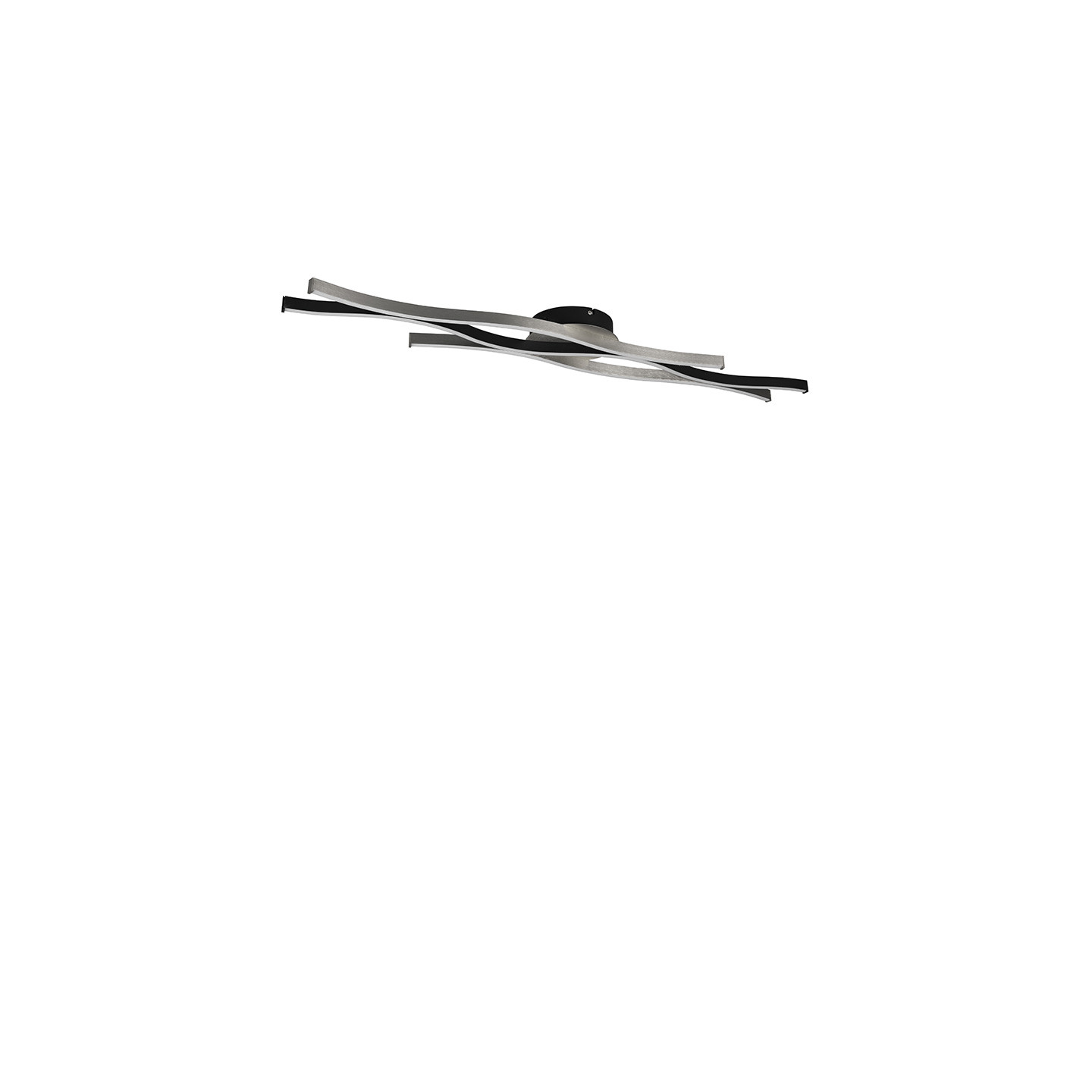 Plafonnier led salon design BLAZE, aluminium brossé ou laiton mat