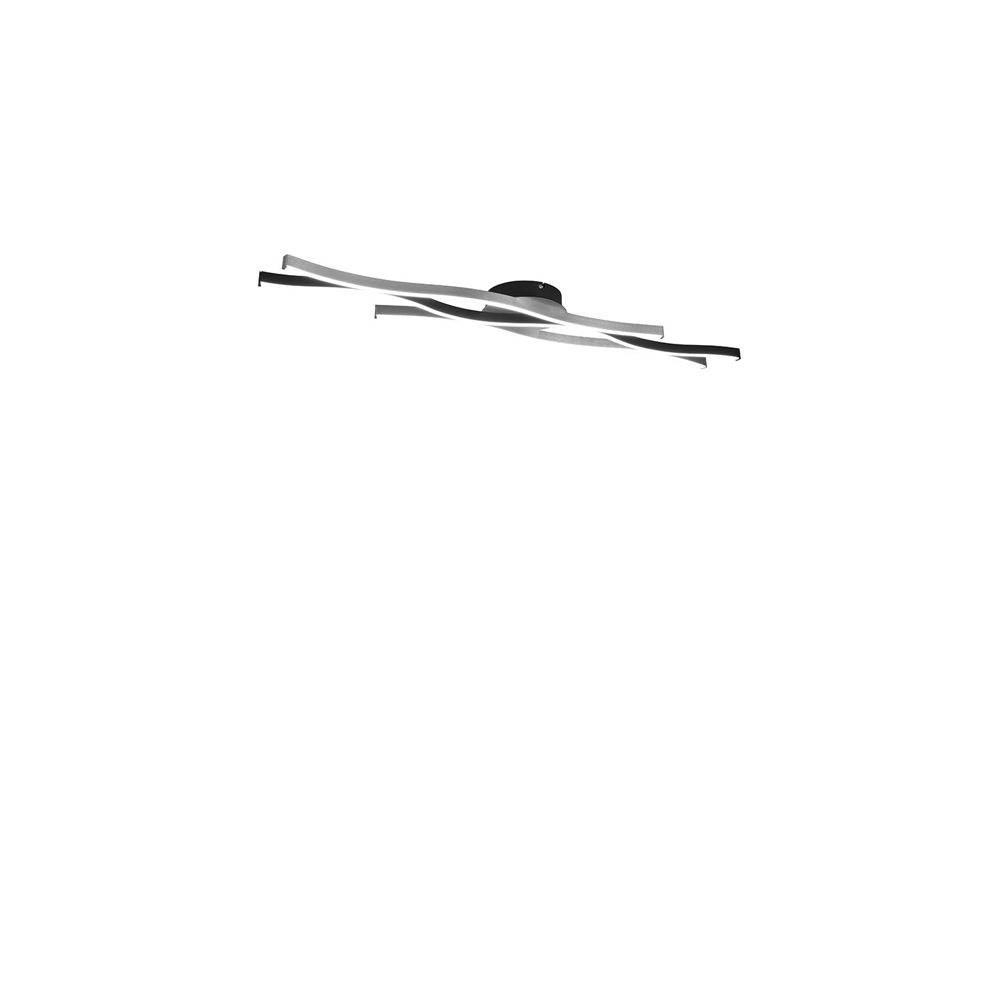 Plafonnier led salon design BLAZE, aluminium brossé ou laiton mat