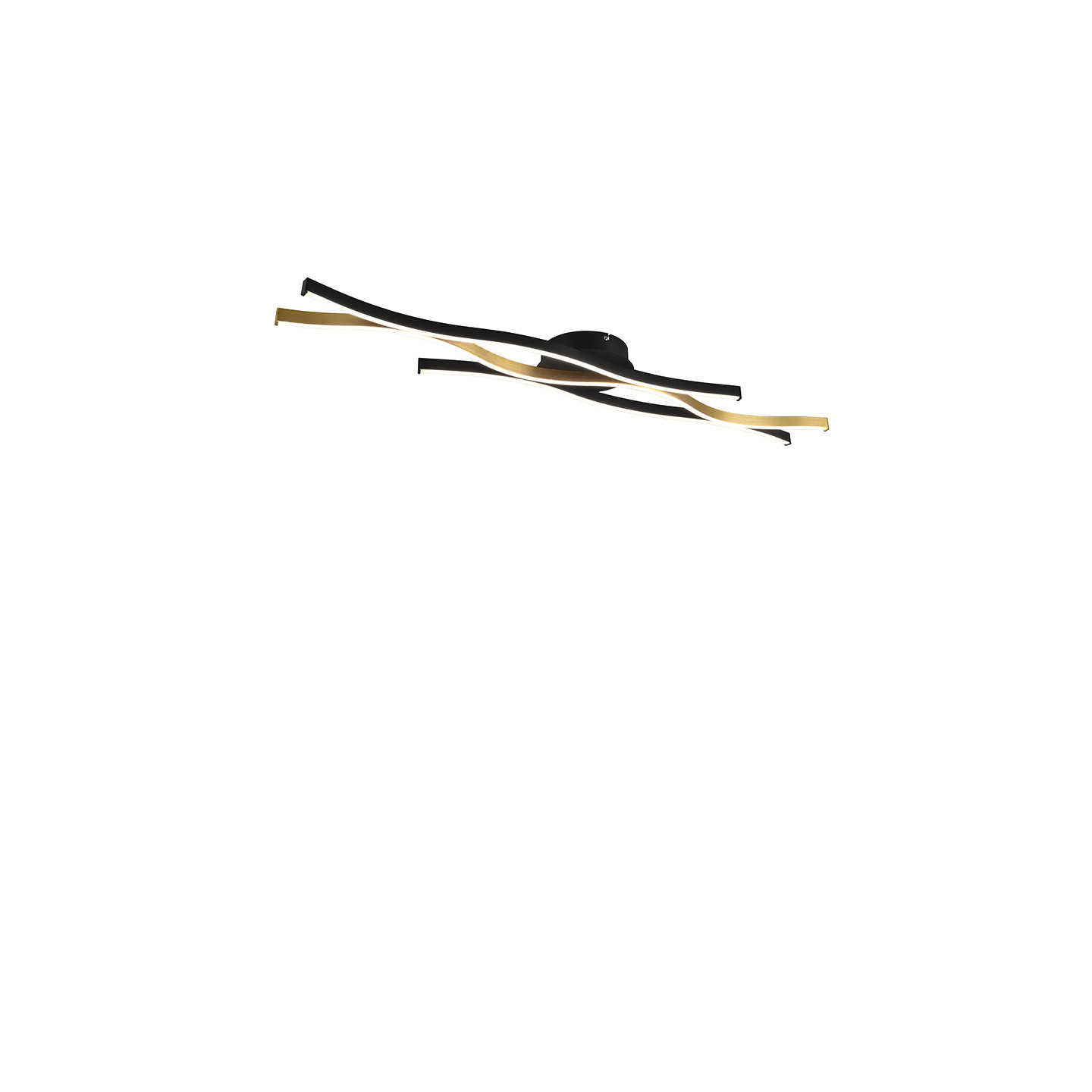Plafonnier led salon design BLAZE, aluminium brossé ou laiton mat