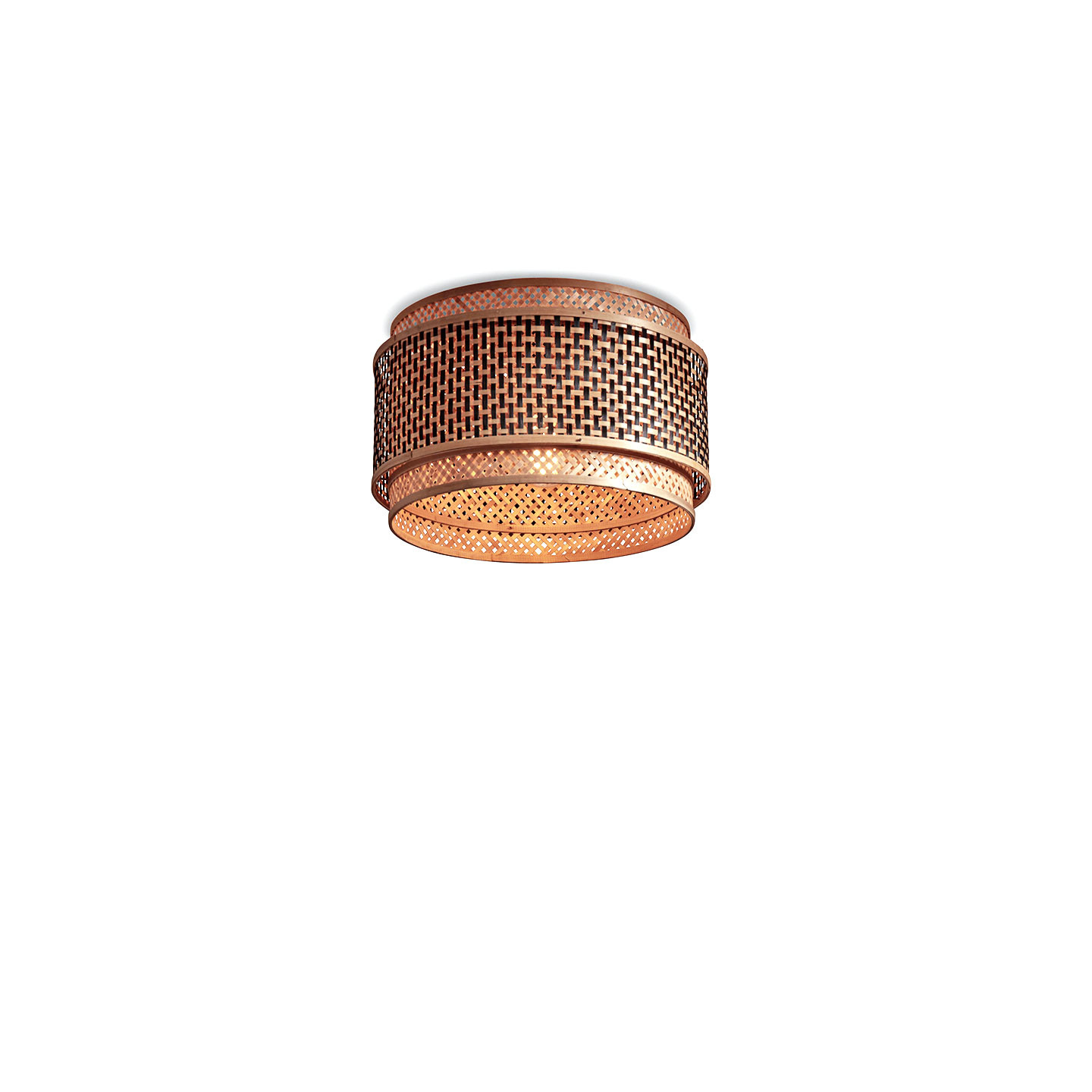 Plafonnier rotin BUTHAN diamètre 25 ou 40 cm Good et Mojo
