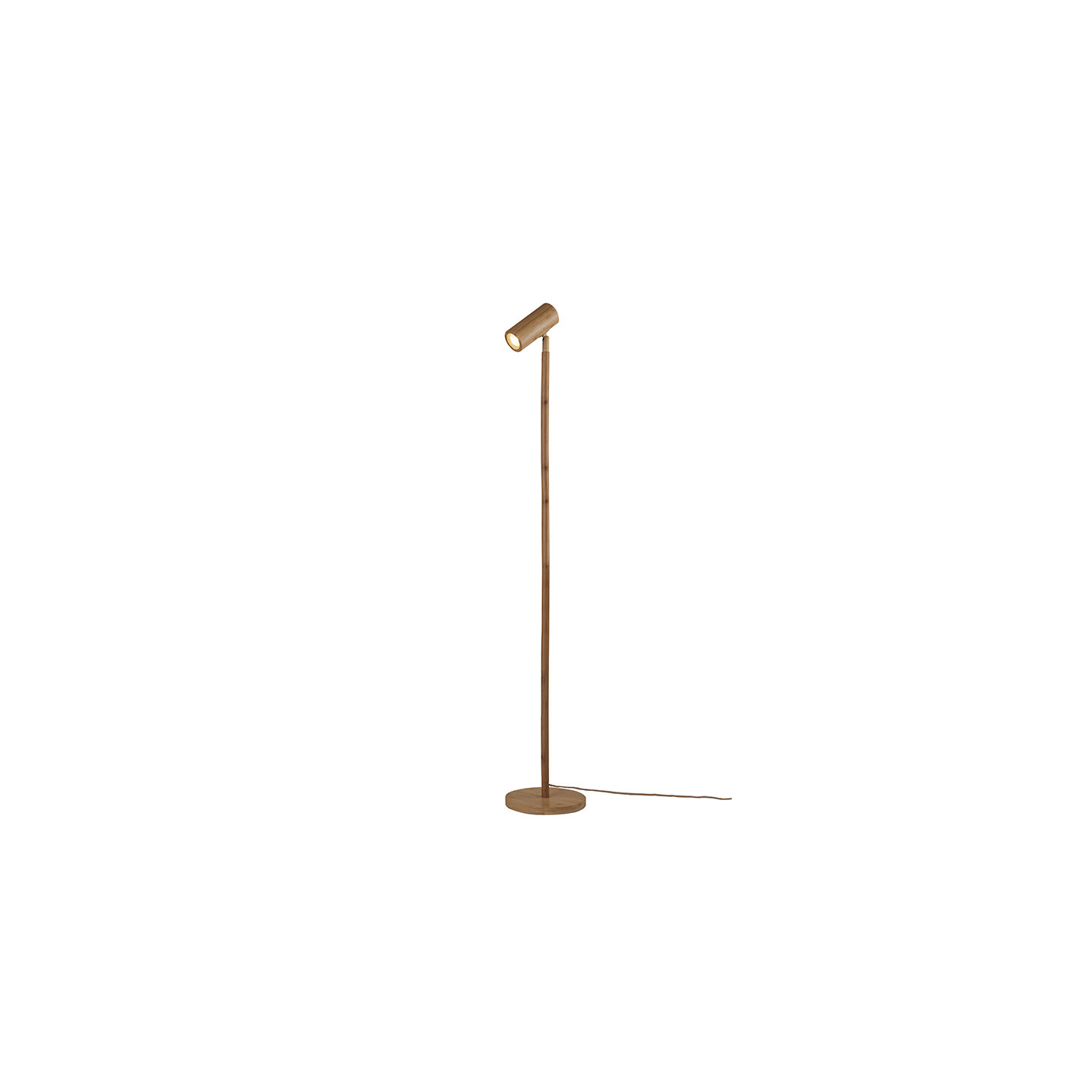 Lampadaire liseuse bois JAVA, naturel ou noir Good et Mojo
