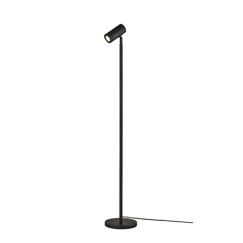 Lampadaire liseuse bois JAVA, naturel ou noir Good et Mojo