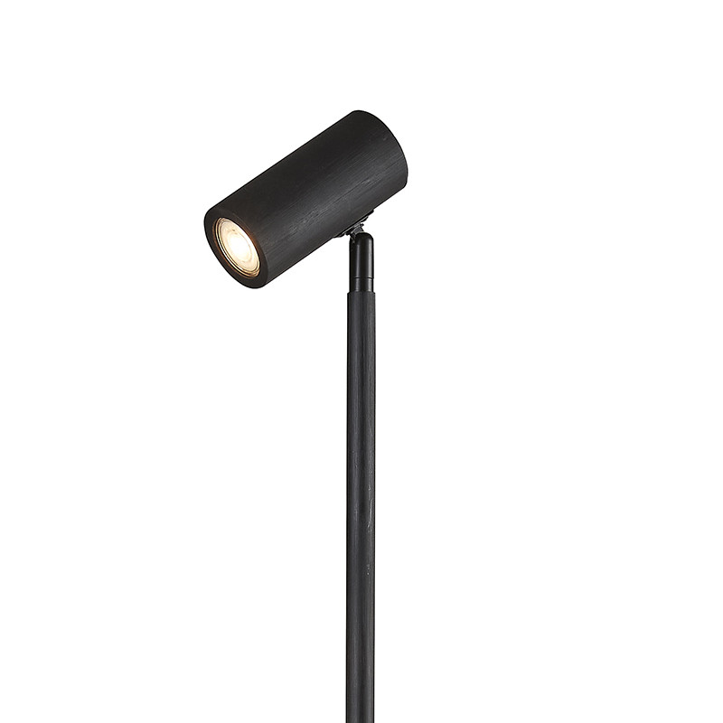 Lampadaire liseuse bois JAVA, naturel ou noir Good et Mojo