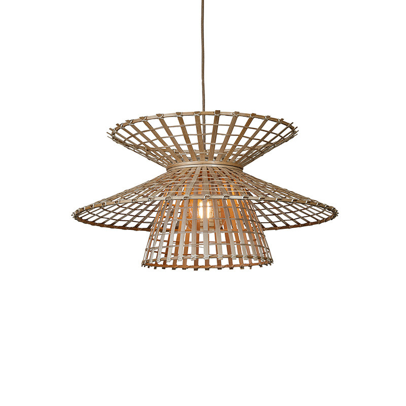 Suspension luminaire en bambou MACHU PICCHU, naturel ou noir Good et Mojo