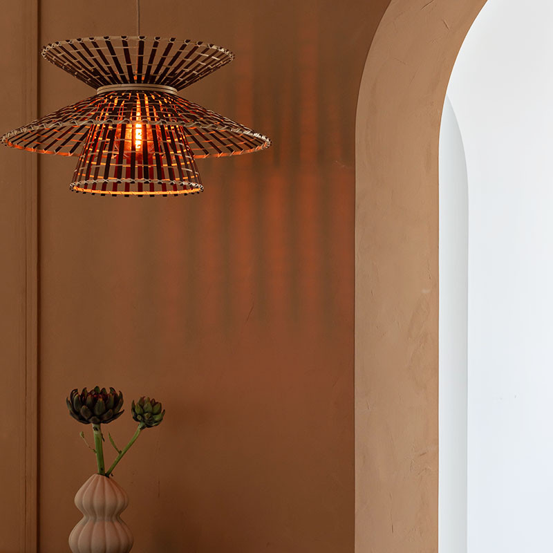 Suspension luminaire en bambou MACHU PICCHU, naturel ou noir Good et Mojo