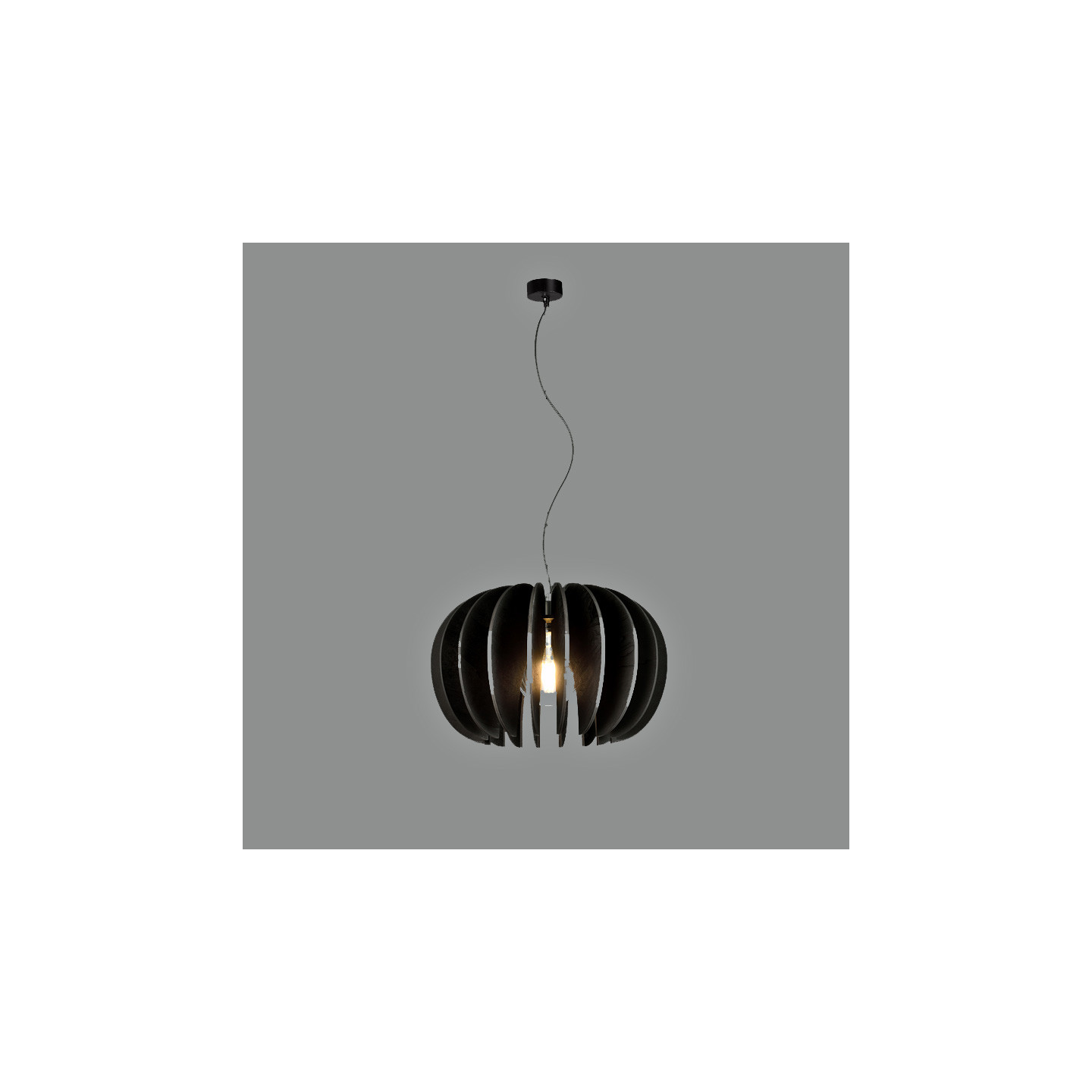Suspension noire design ROSA DEL DESIERTO, 3 tailles